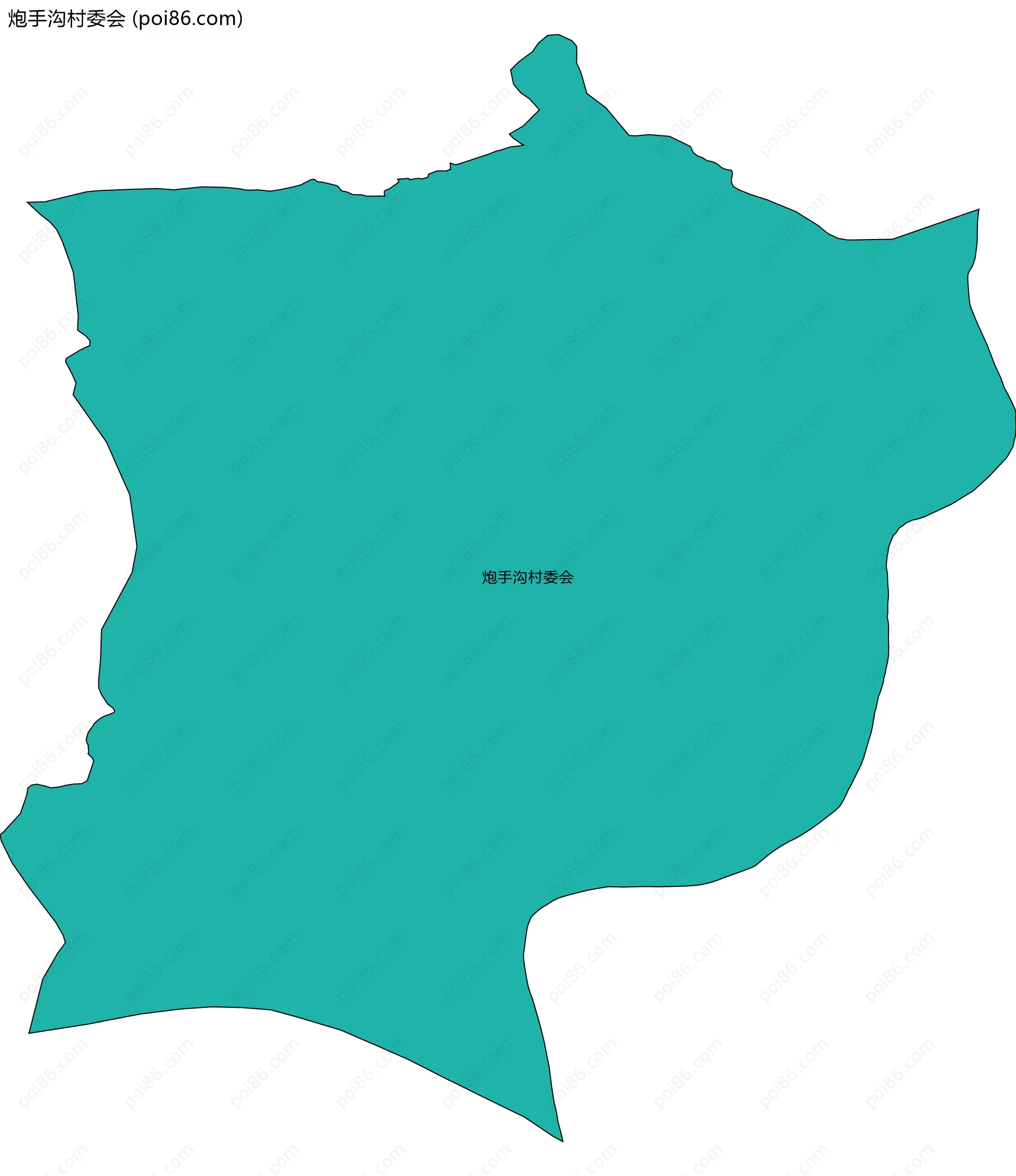 炮手沟村委会边界地图