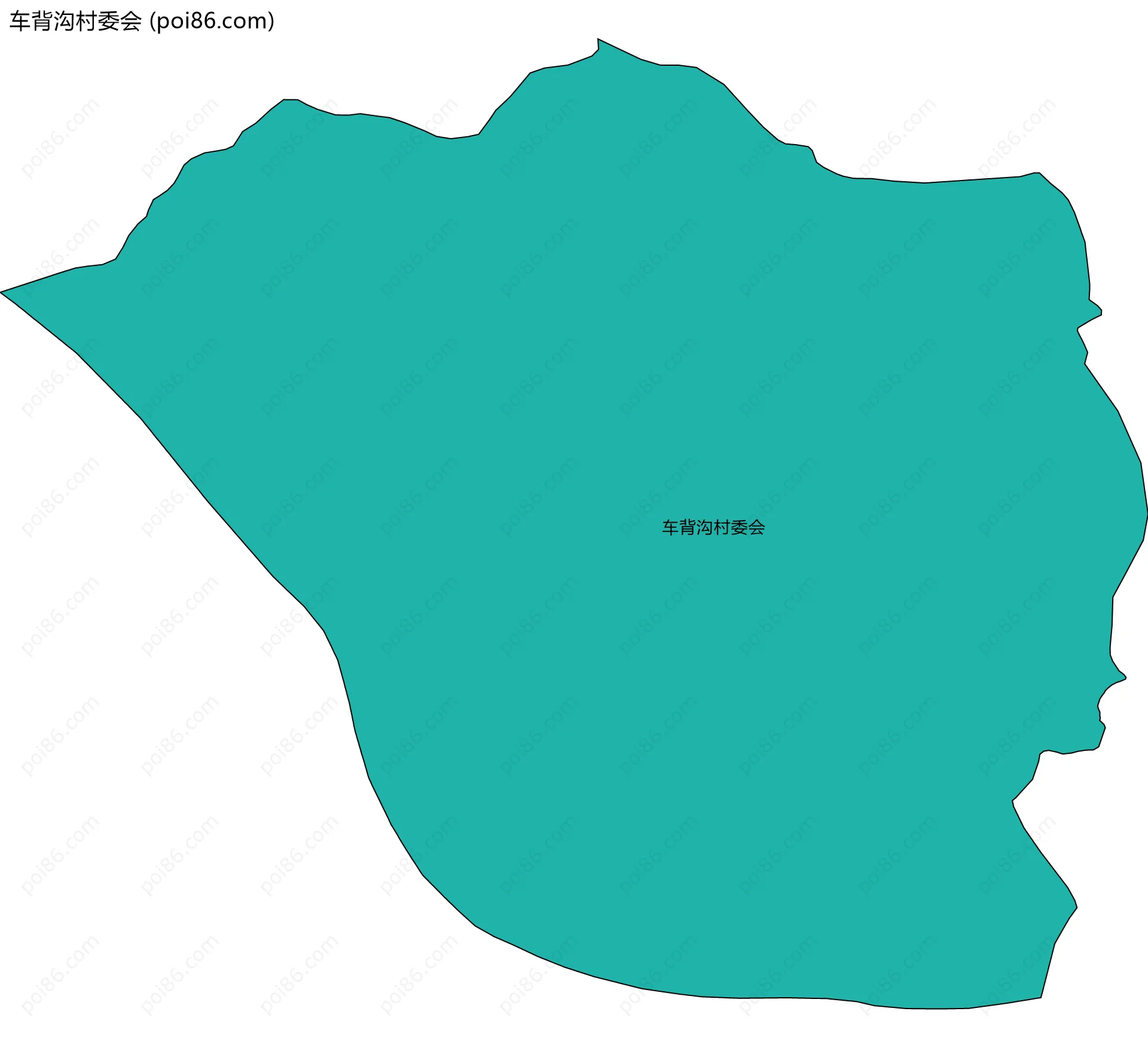 车背沟村委会边界地图