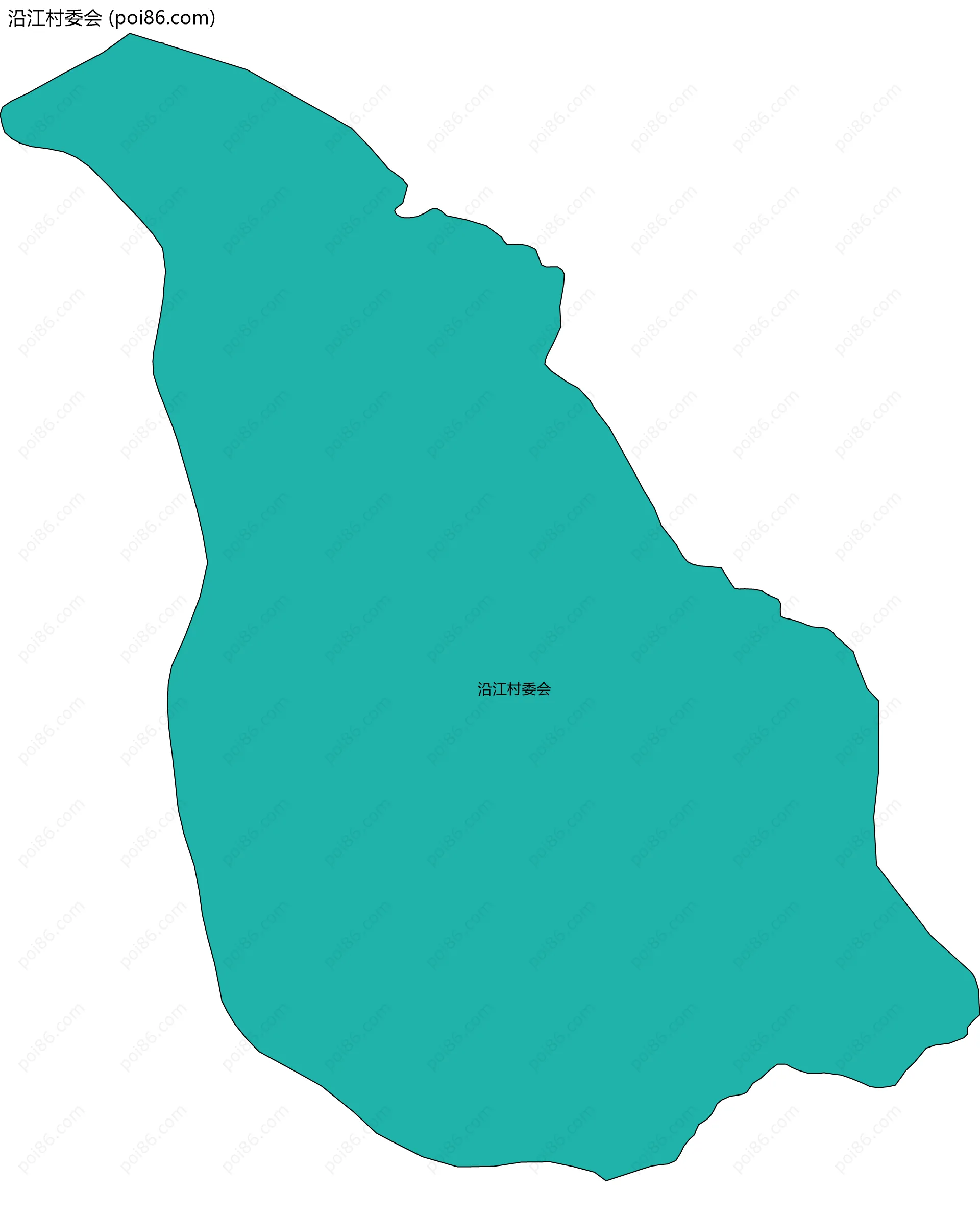 沿江村委会边界地图