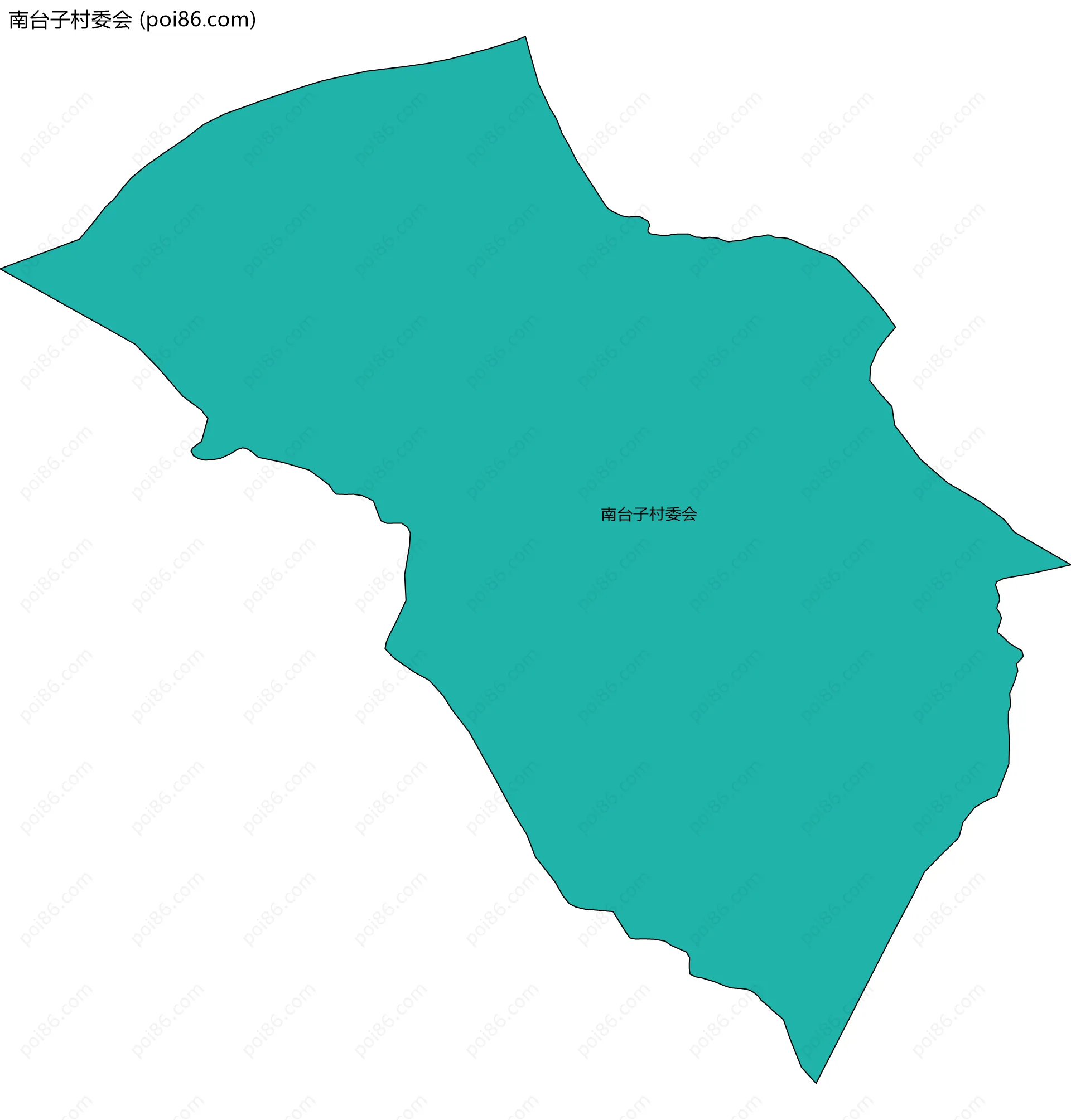 南台子村委会边界地图