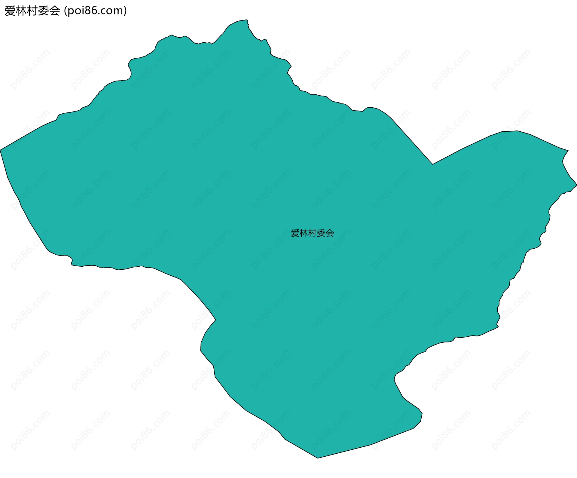 爱林村委会边界地图