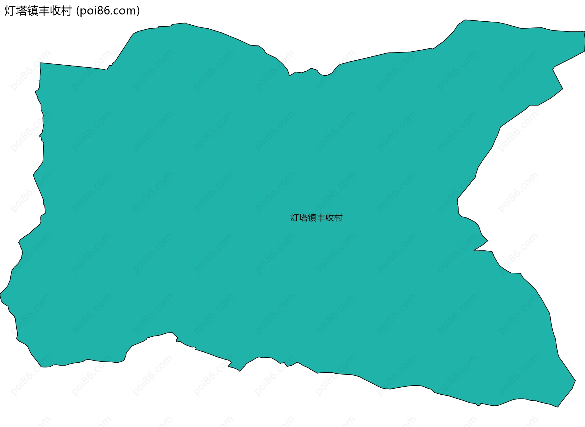 灯塔镇丰收村边界地图
