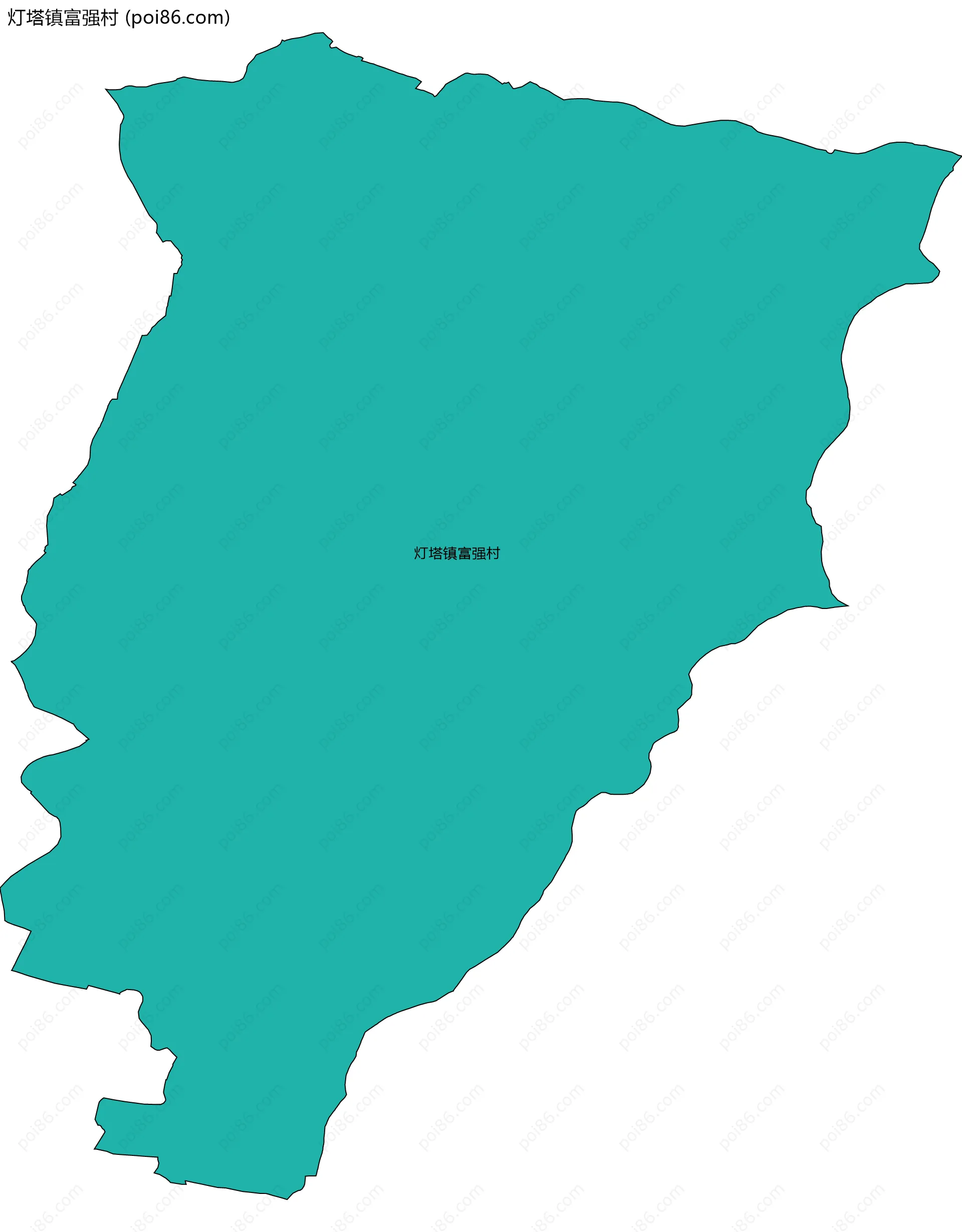 灯塔镇富强村边界地图