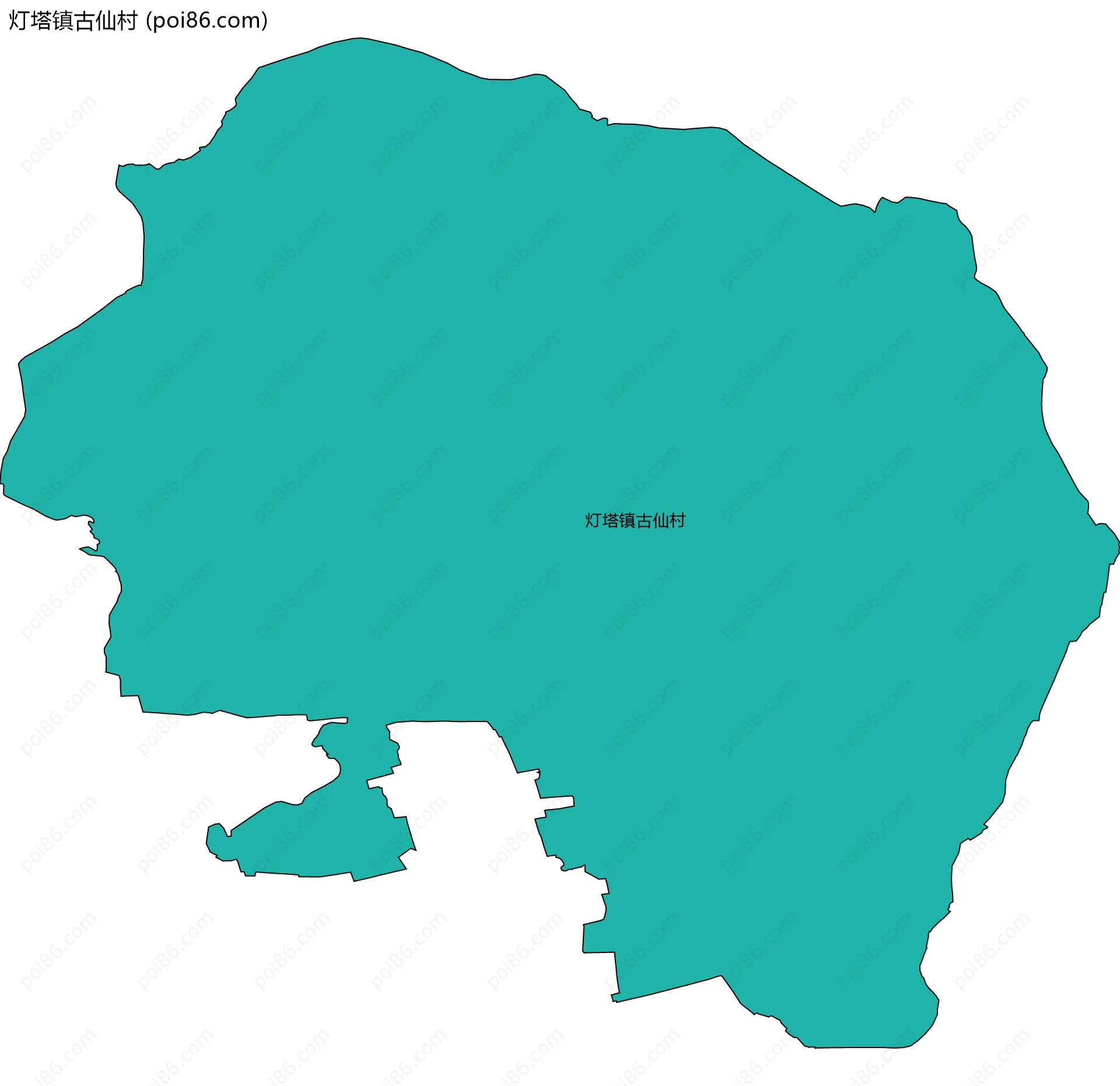 灯塔镇古仙村边界地图