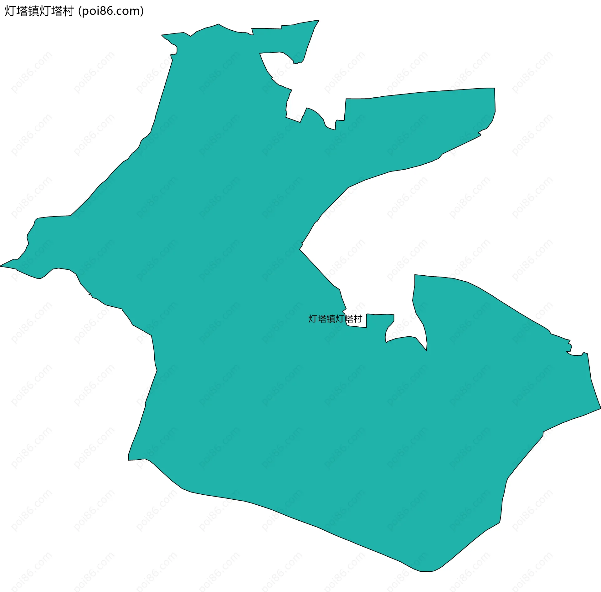 灯塔镇灯塔村边界地图