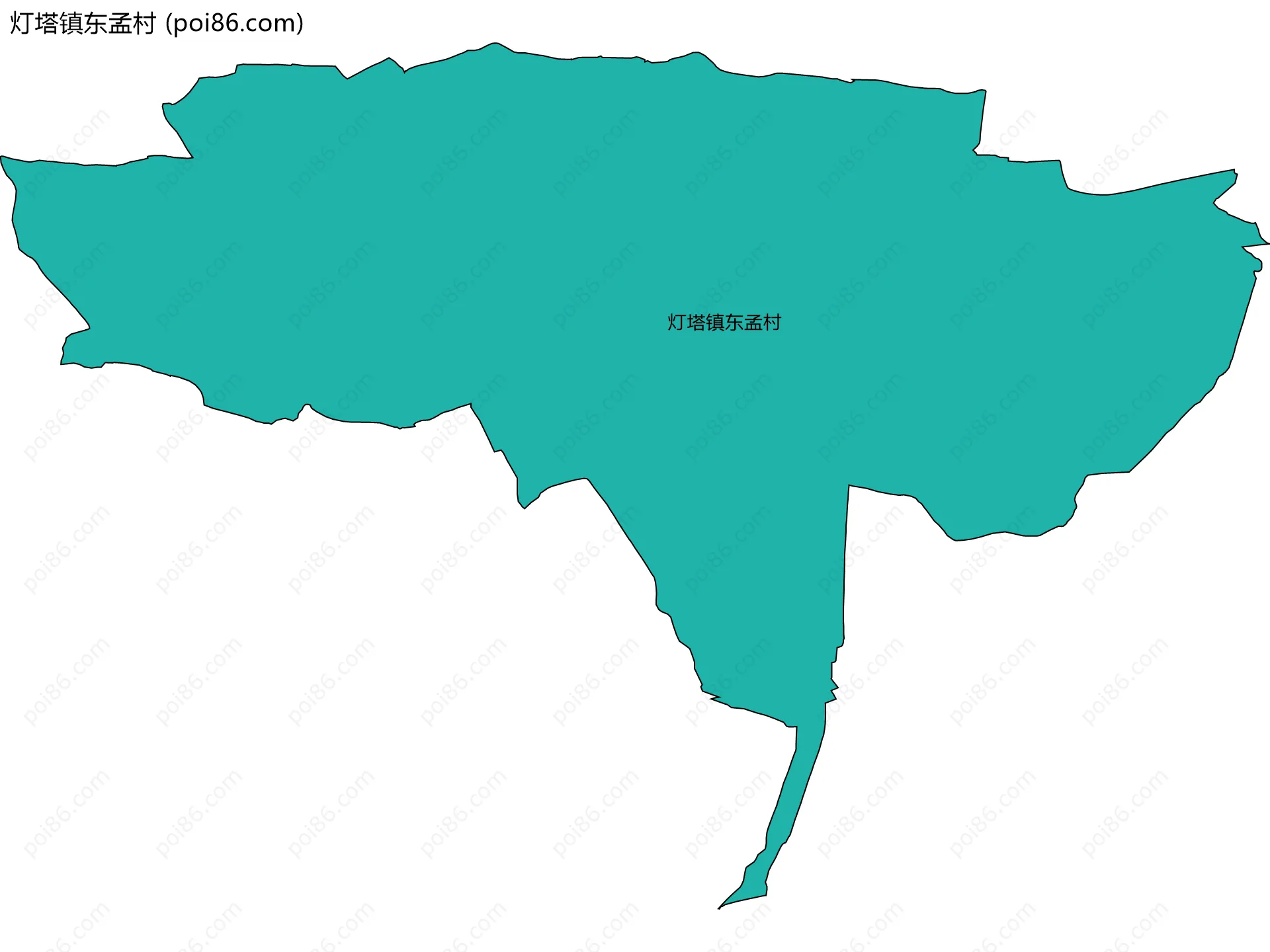 灯塔镇东孟村边界地图