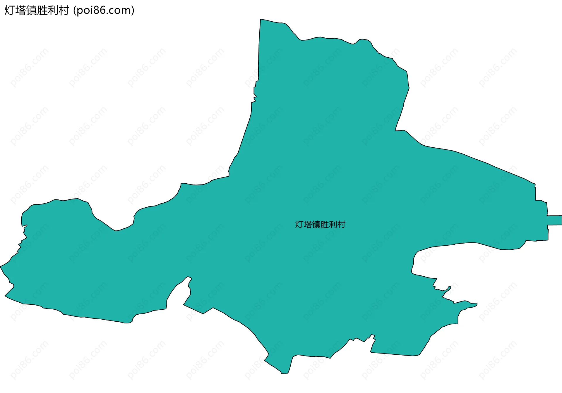 灯塔镇胜利村边界地图