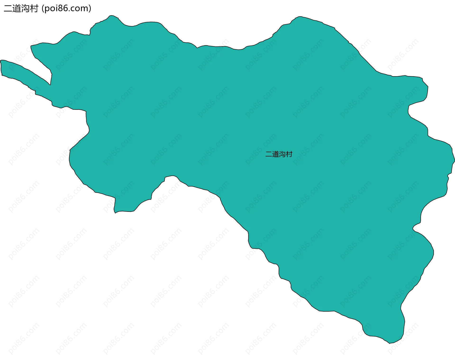 二道沟村边界地图