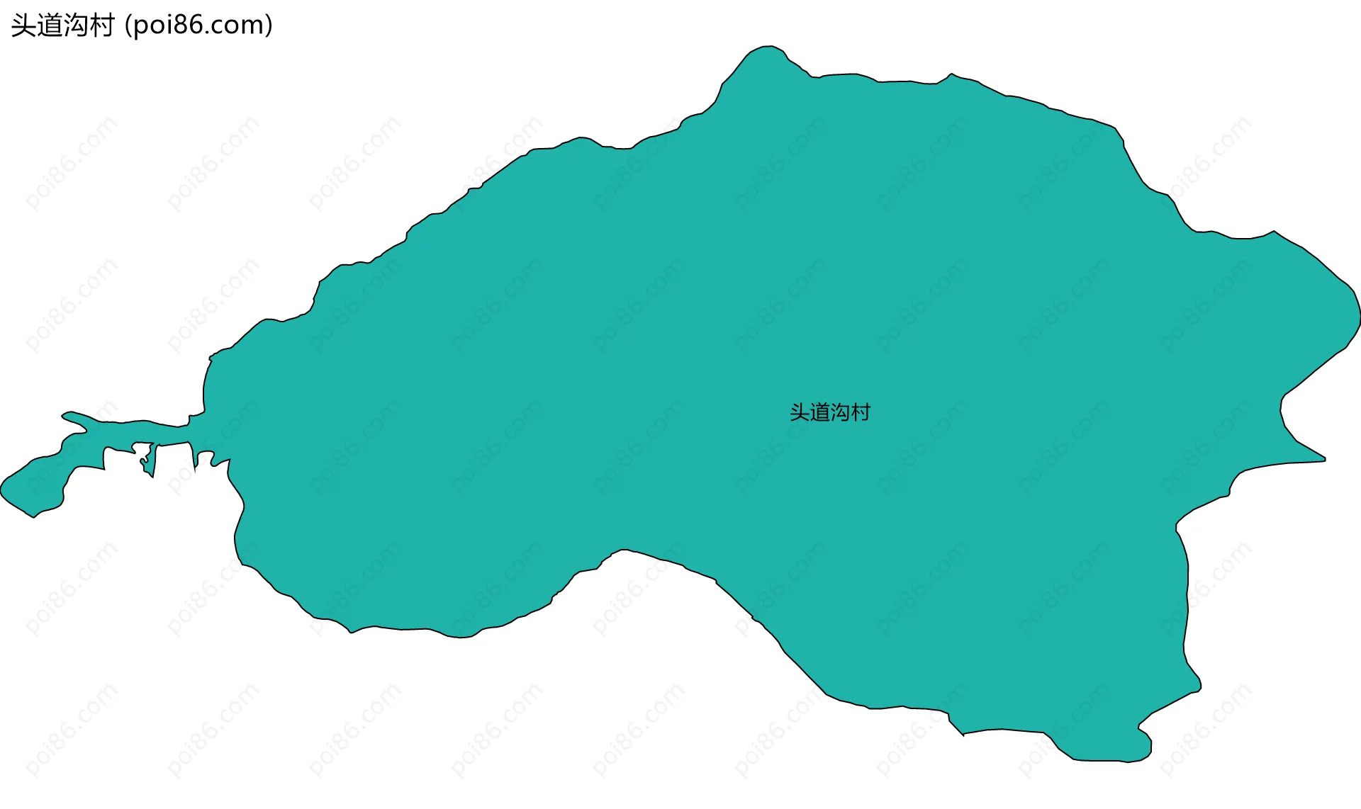 头道沟村边界地图