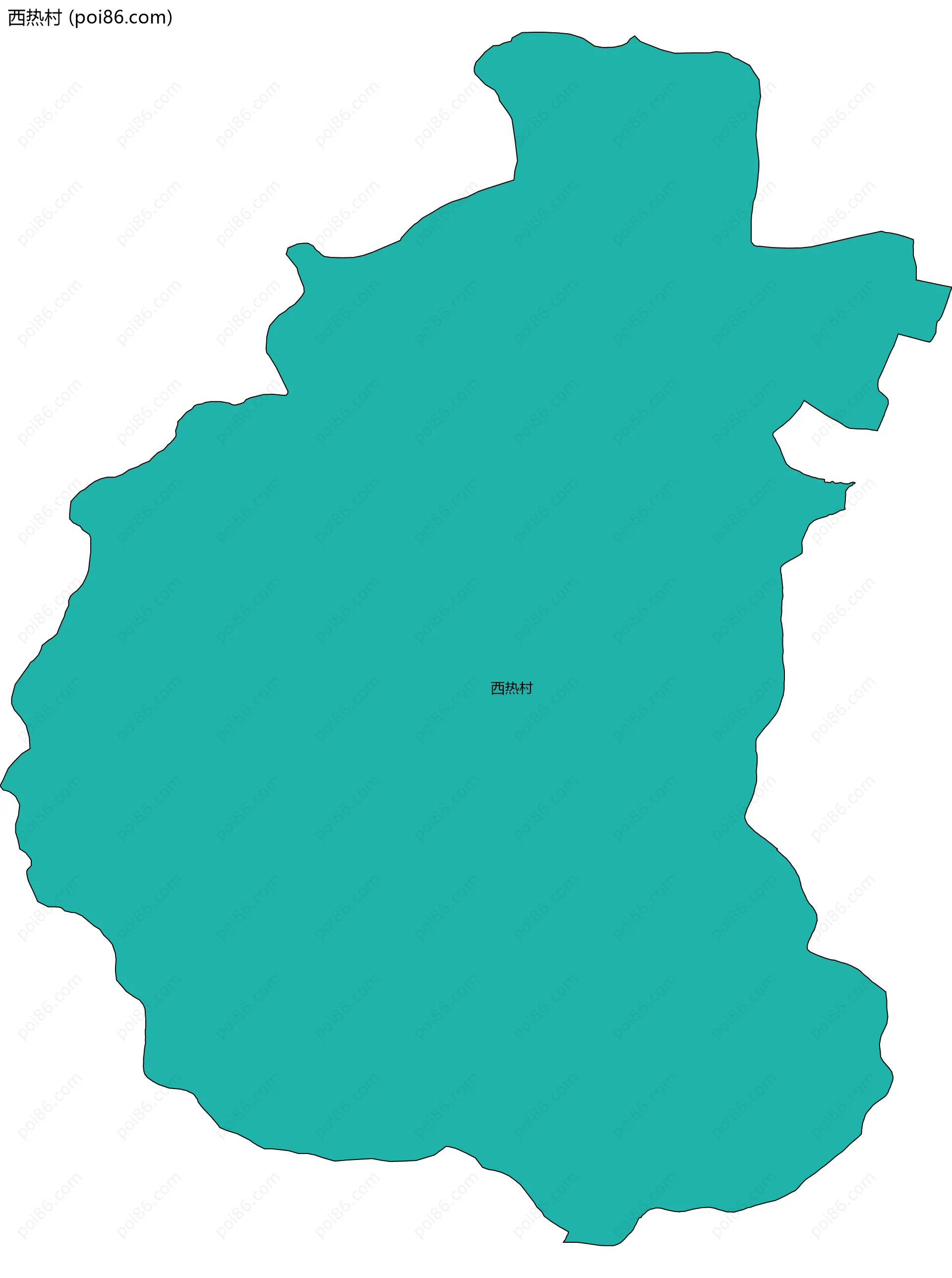 西热村边界地图