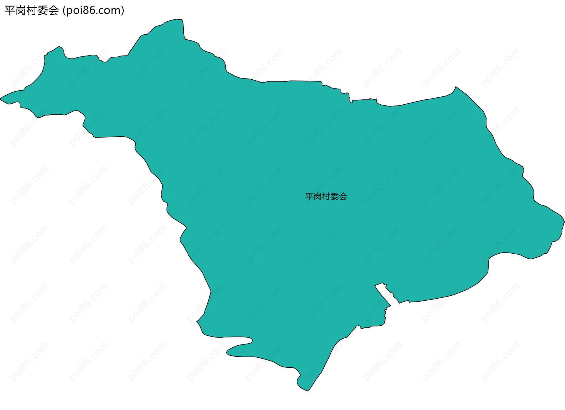 平岗村委会边界地图