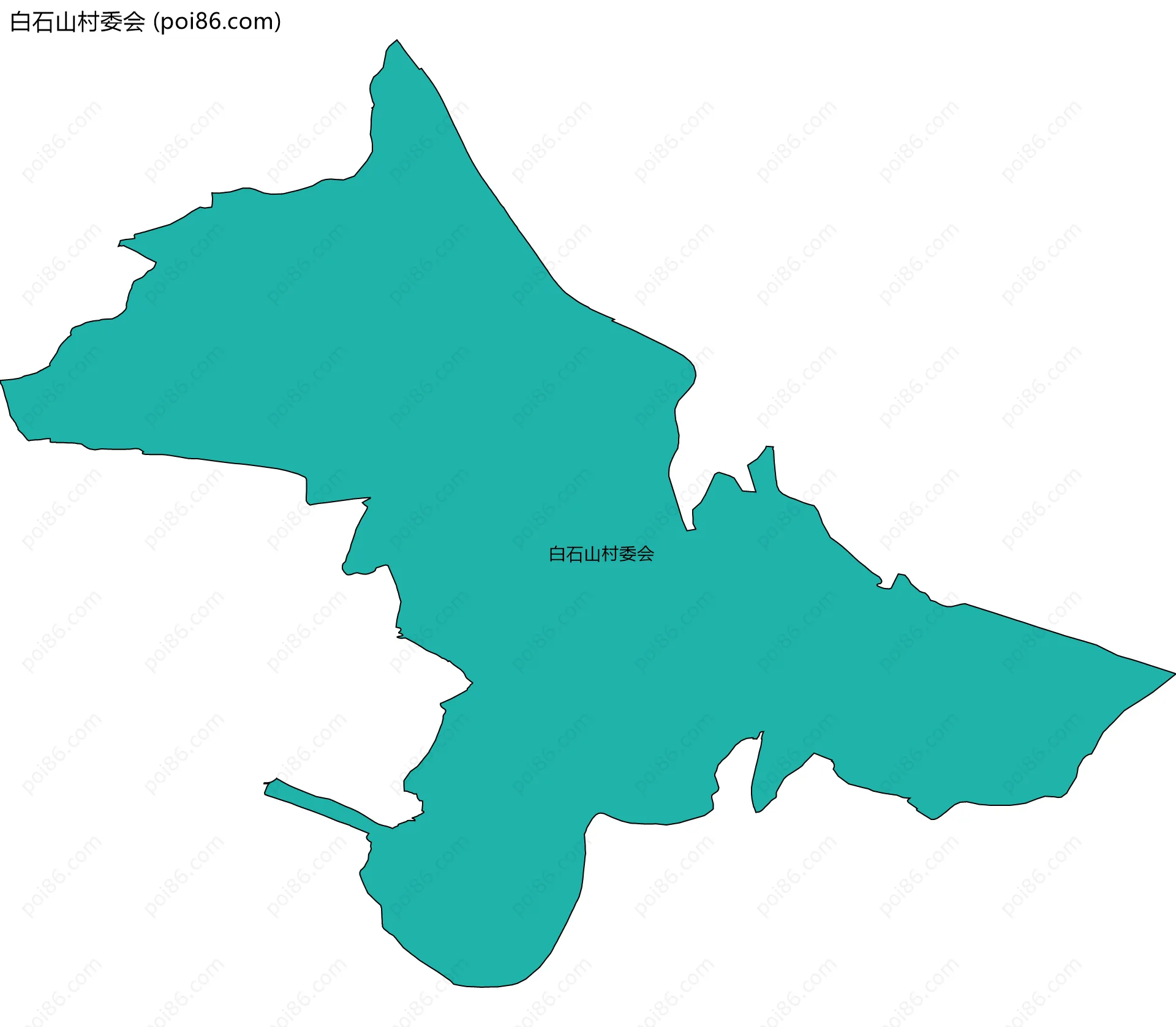 白石山村委会边界地图