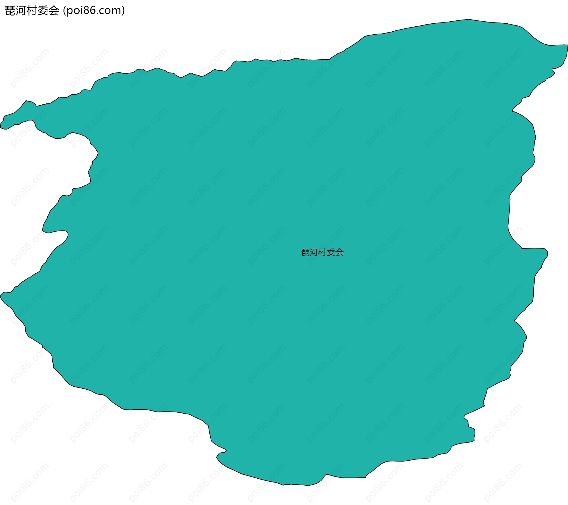 琵河村委会边界地图