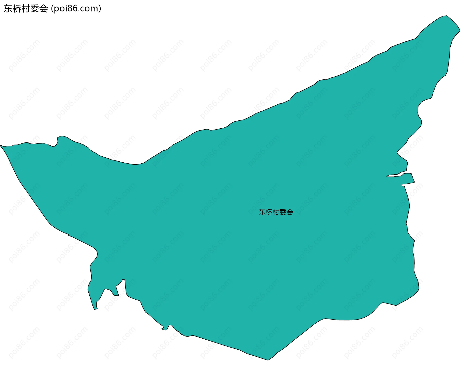 东桥村委会边界地图