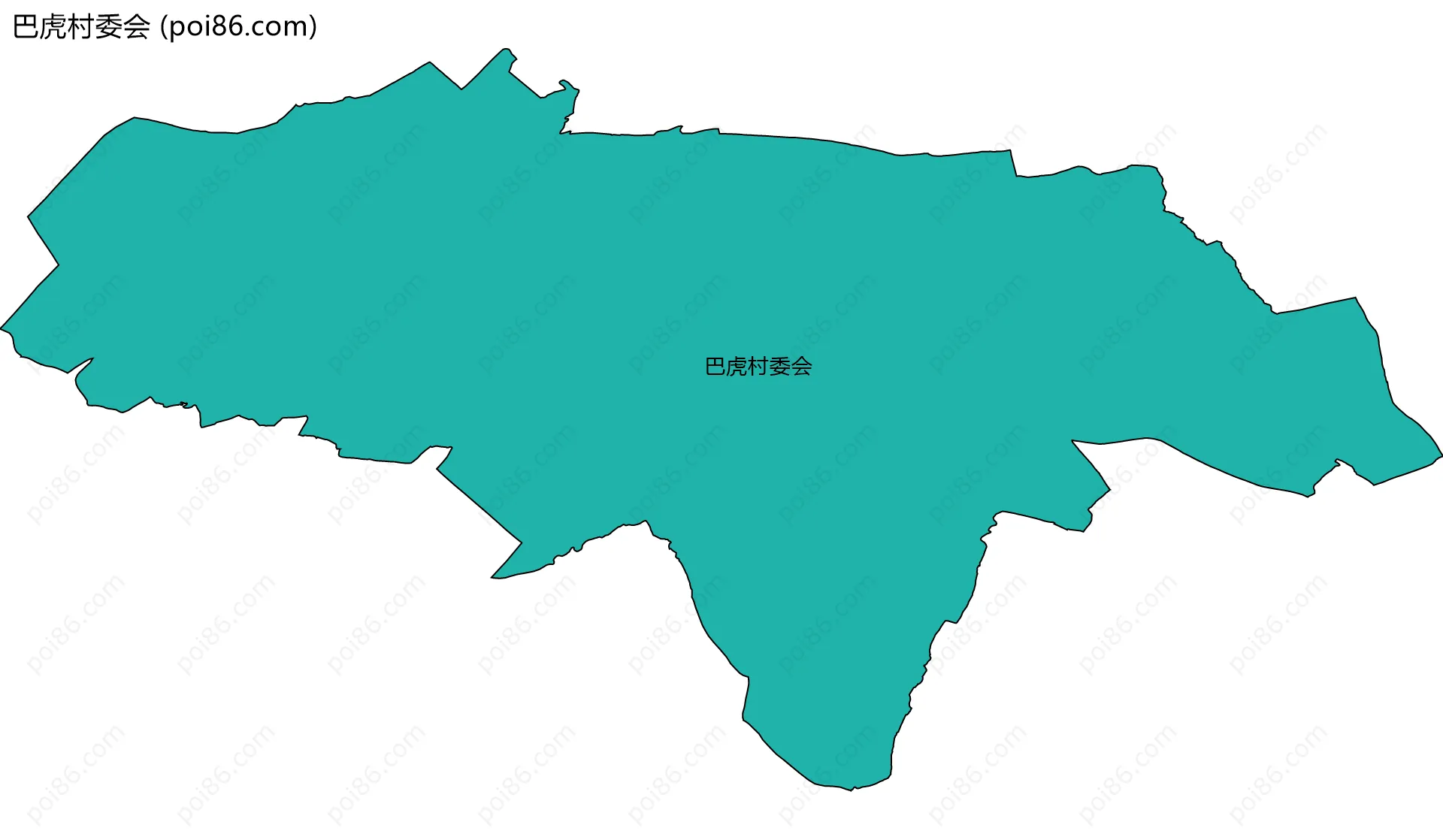 巴虎村委会边界地图