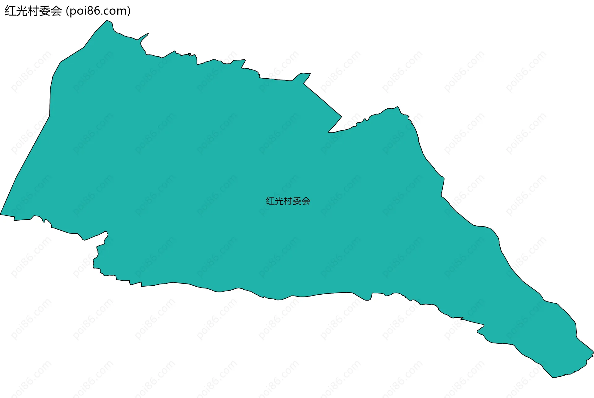 红光村委会边界地图