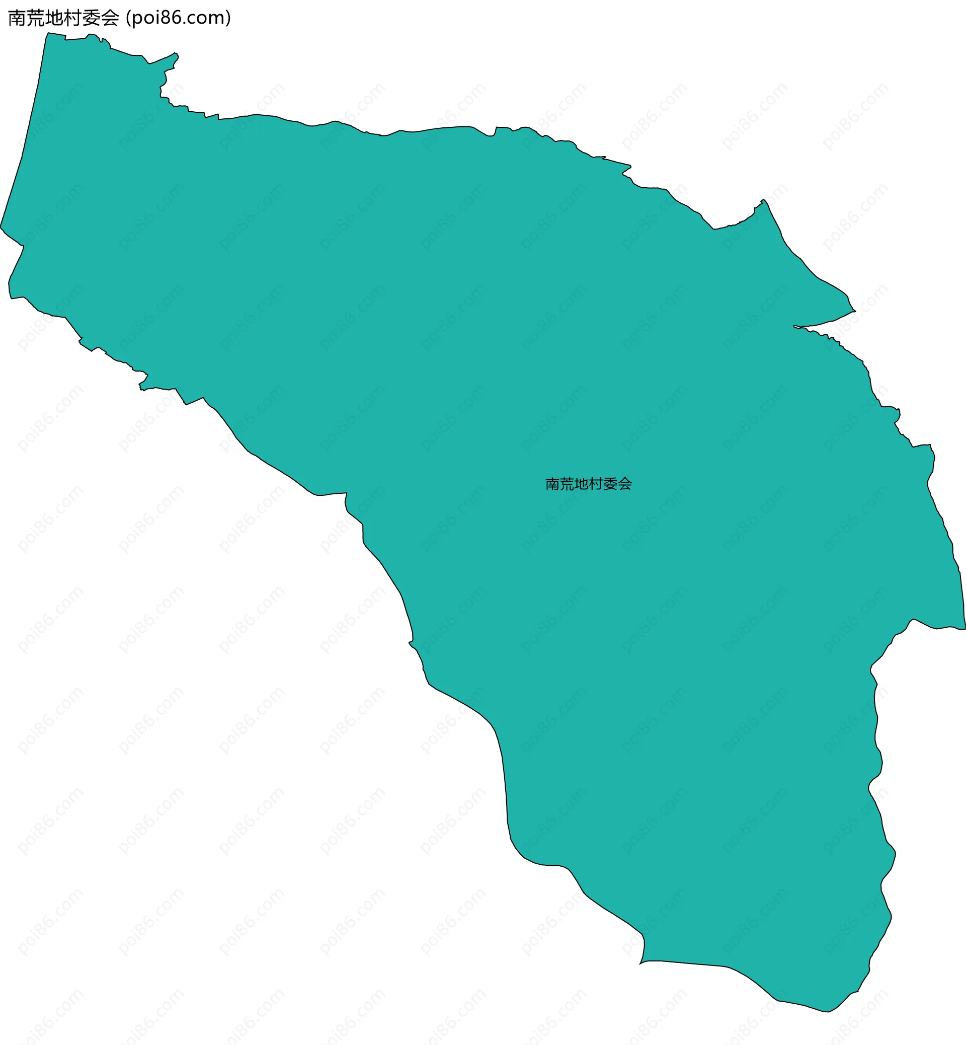 南荒地村委会边界地图