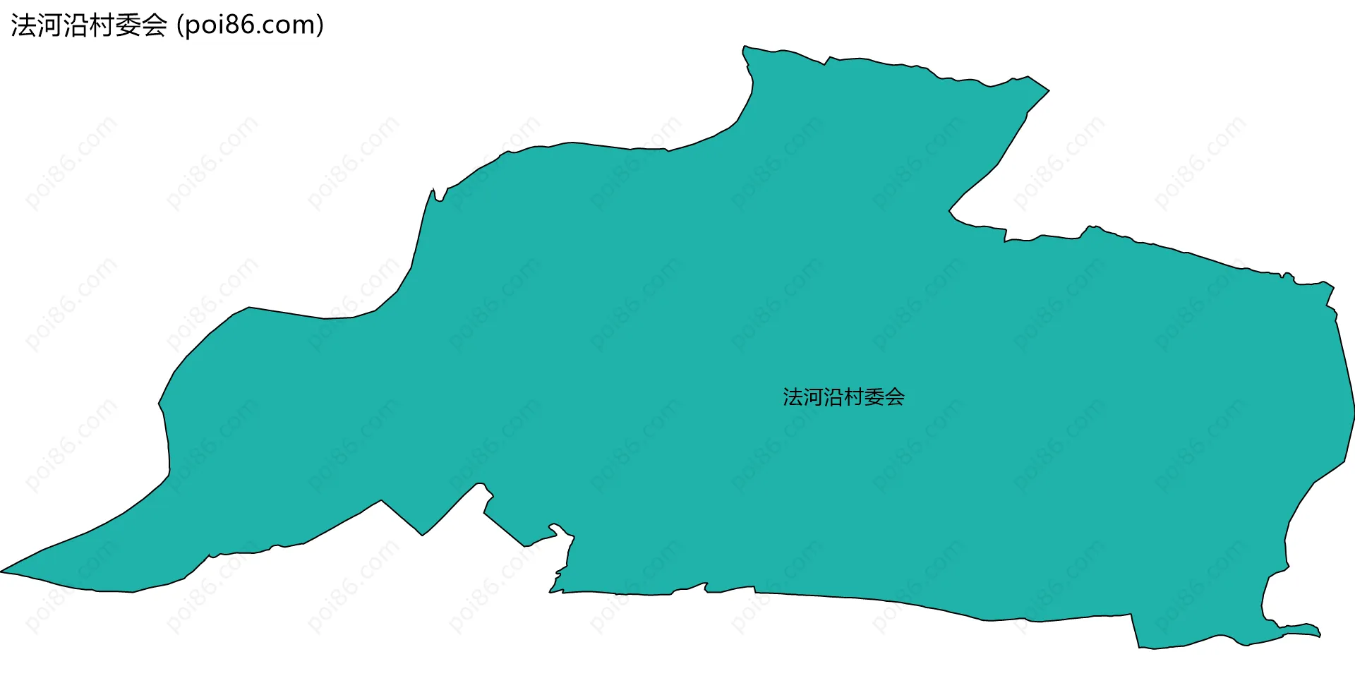 法河沿村委会边界地图