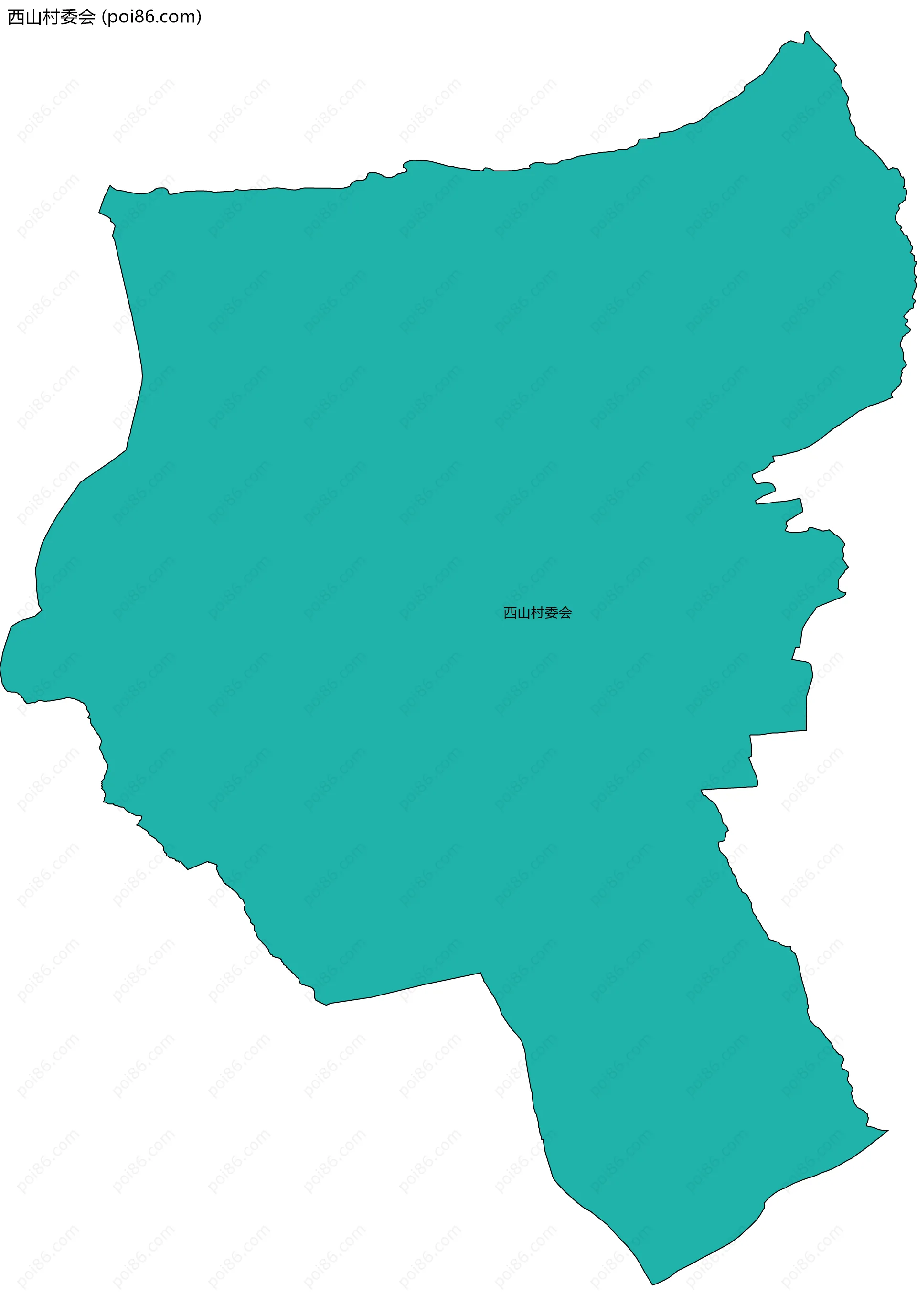西山村委会边界地图