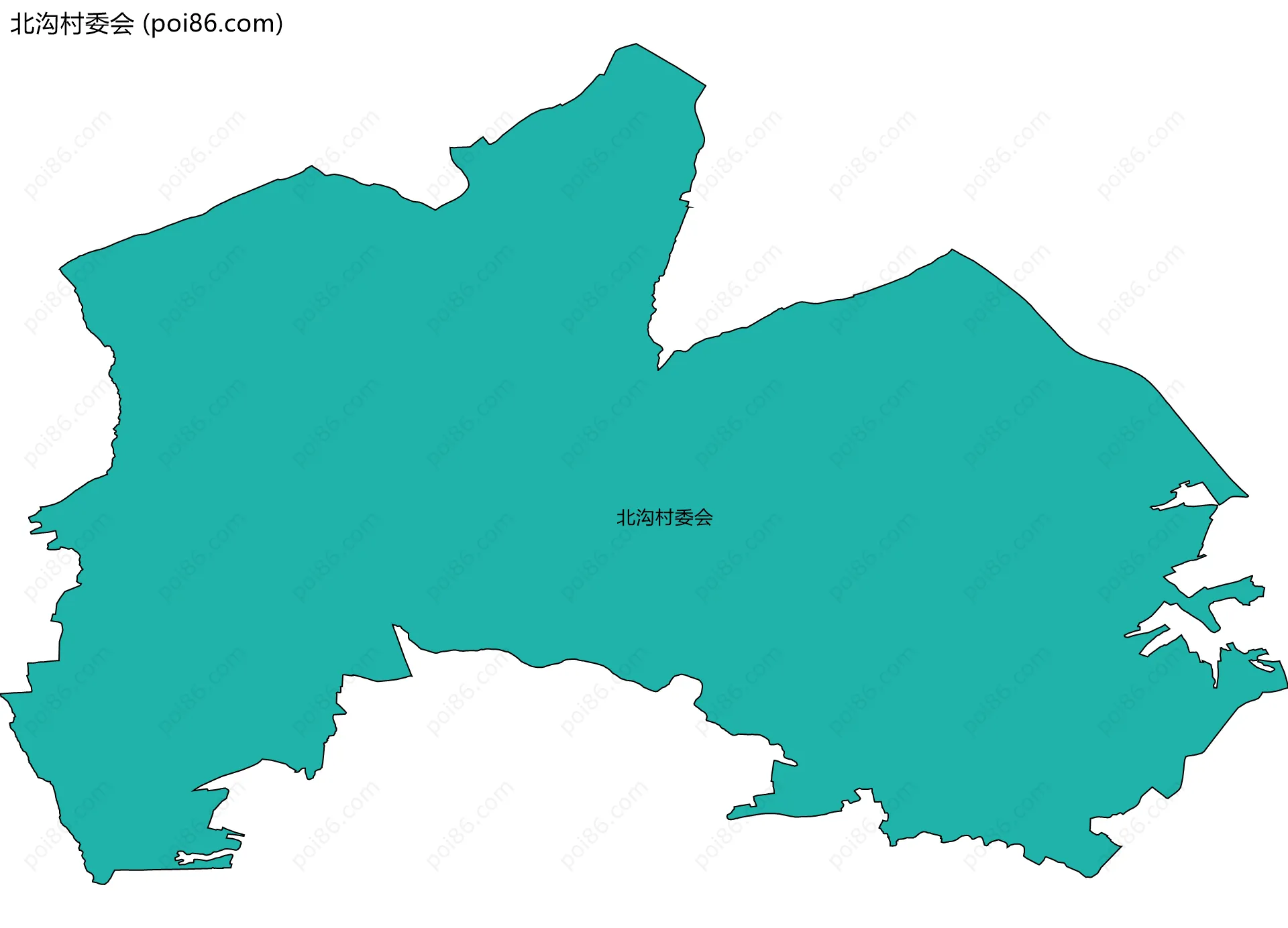 北沟村委会边界地图