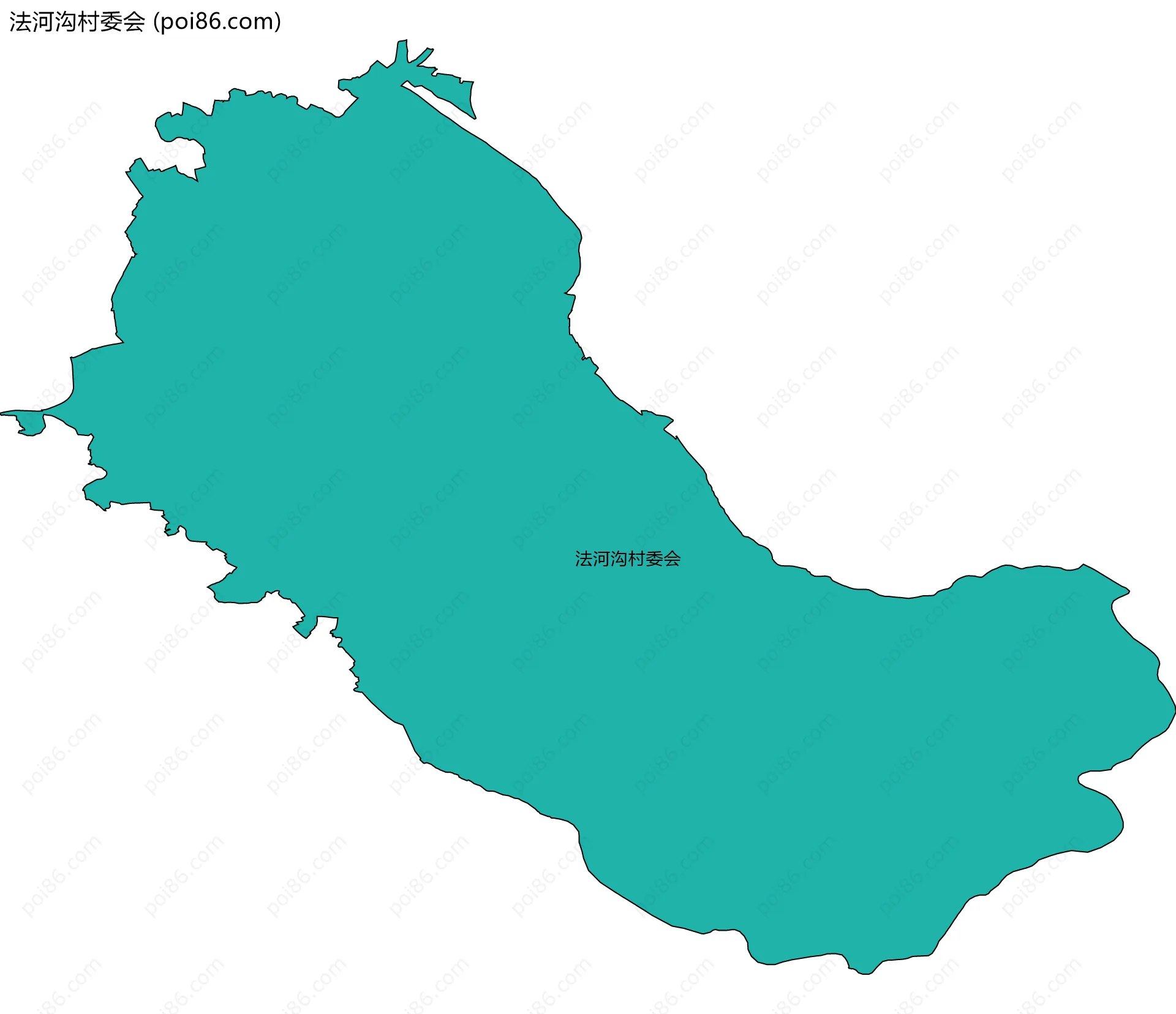 法河沟村委会边界地图