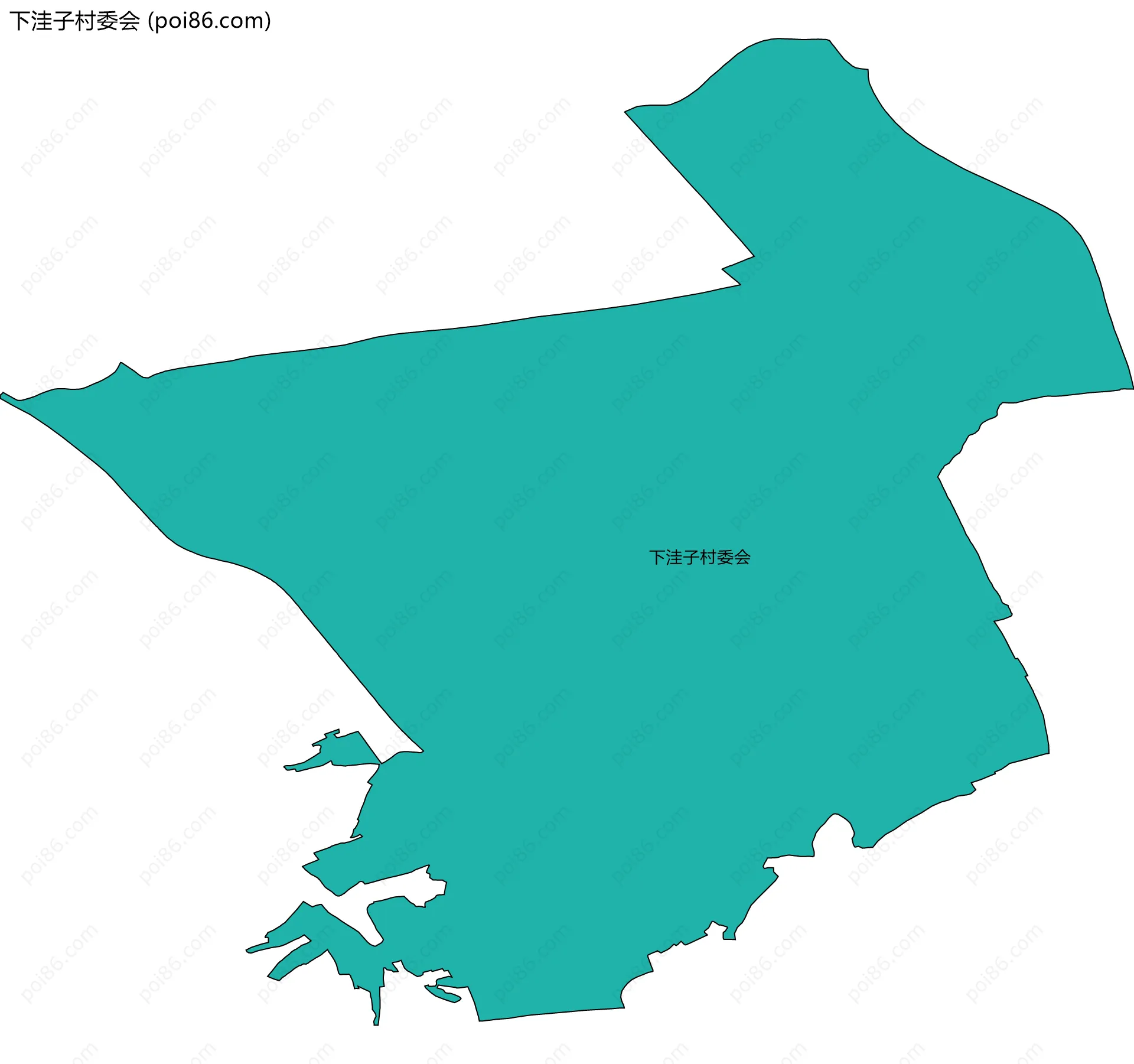 下洼子村委会边界地图