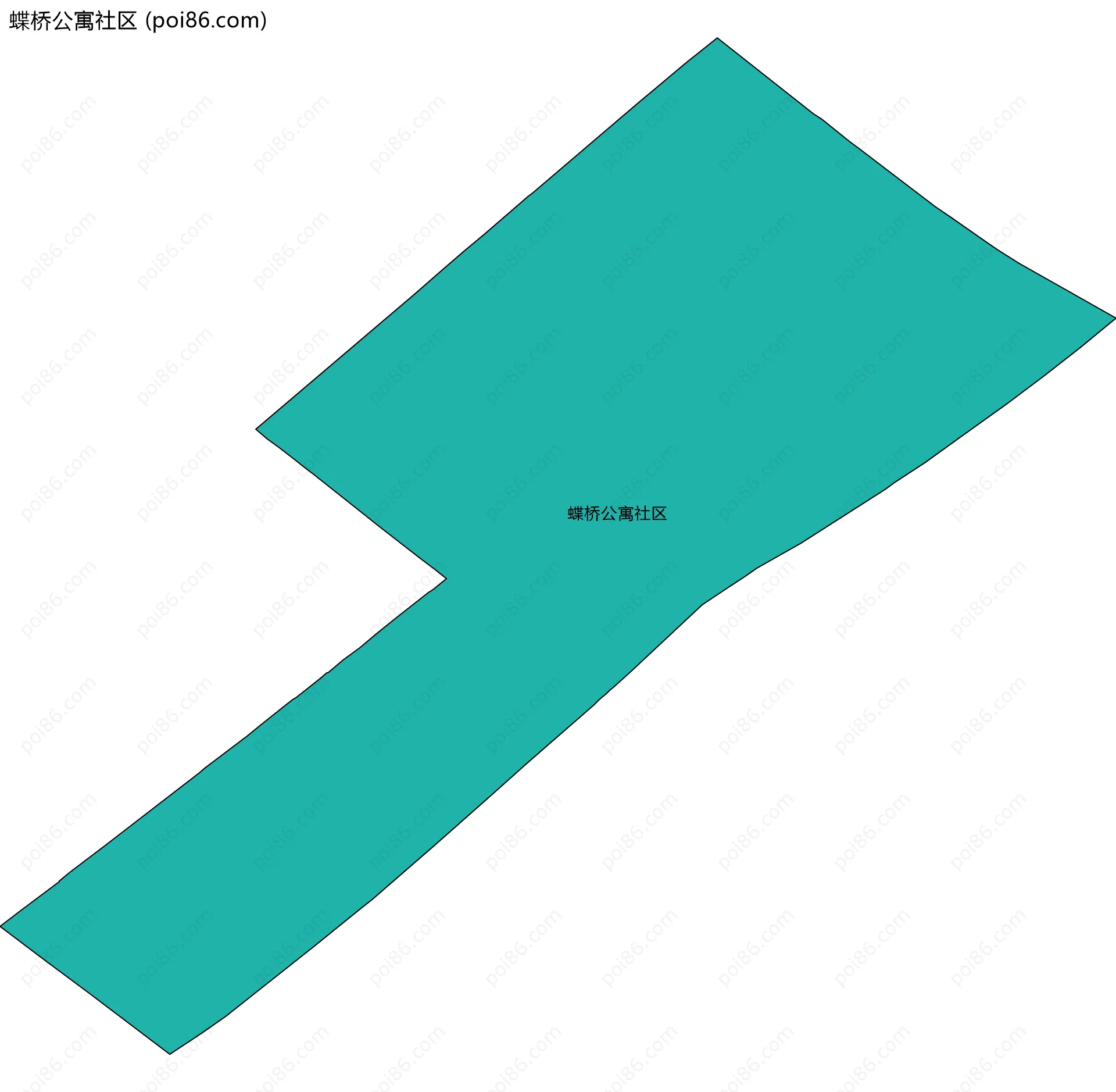 蝶桥公寓社区边界地图