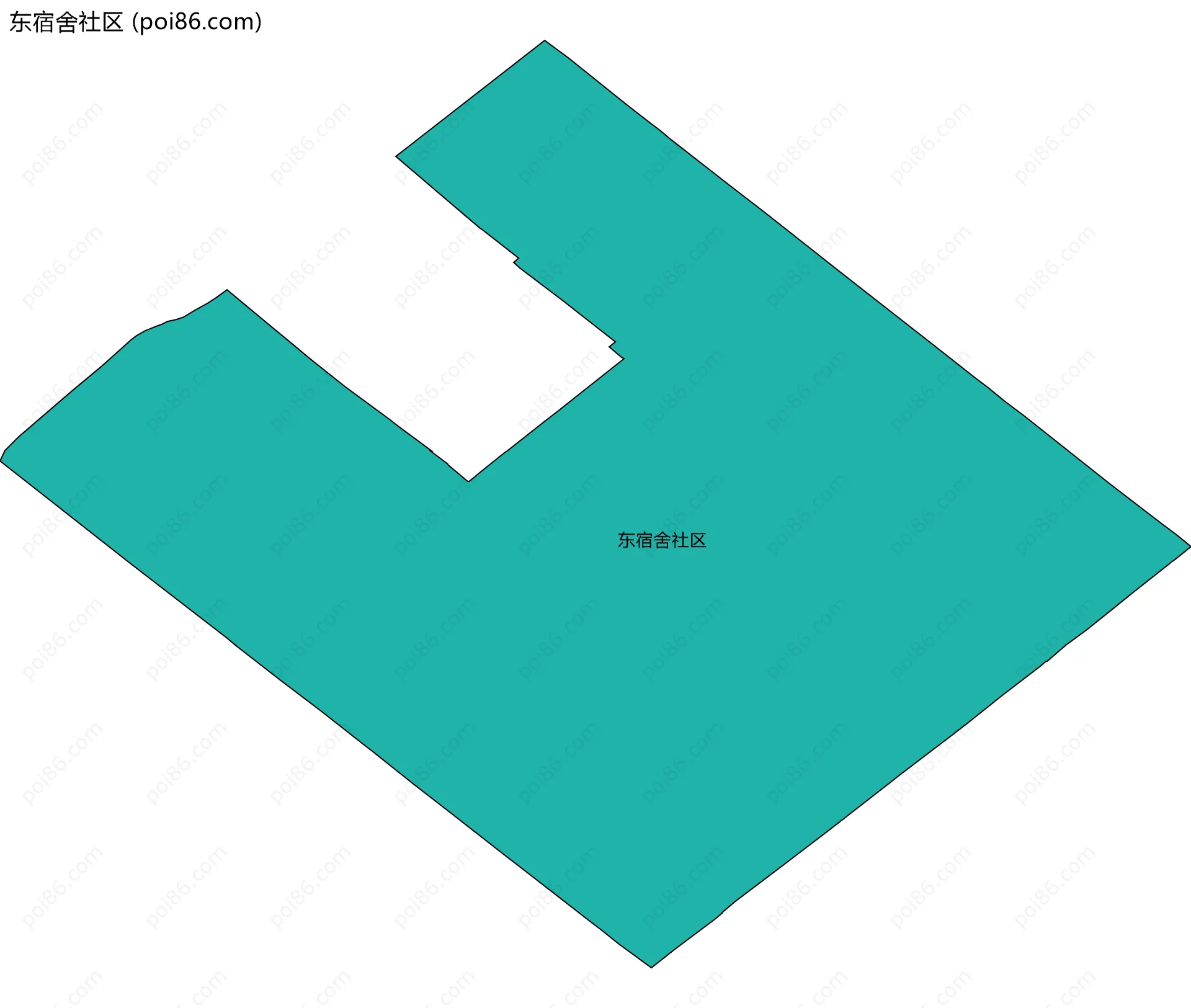 东宿舍社区边界地图