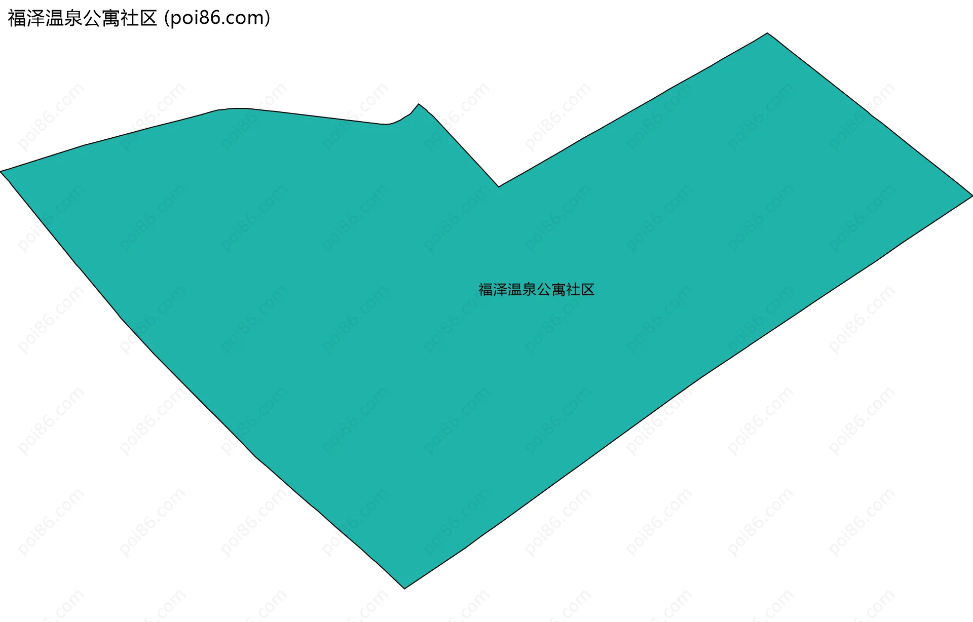 福泽温泉公寓社区边界地图