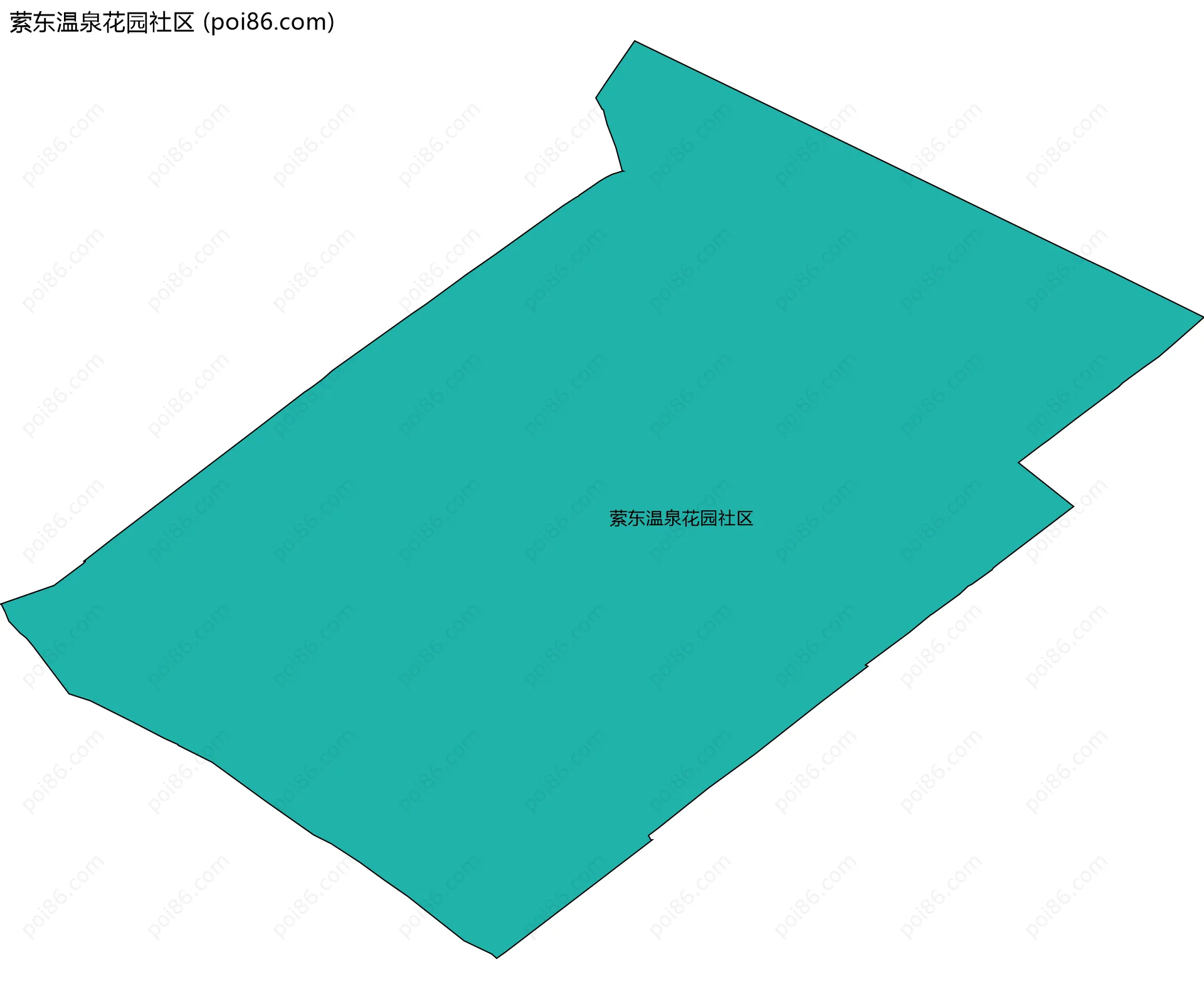 萦东温泉花园社区边界地图