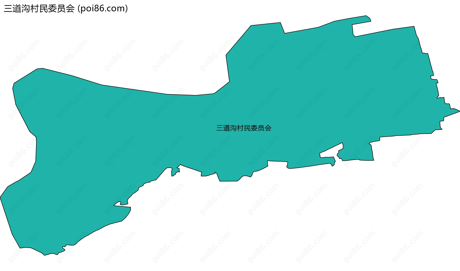 三道沟村民委员会边界地图