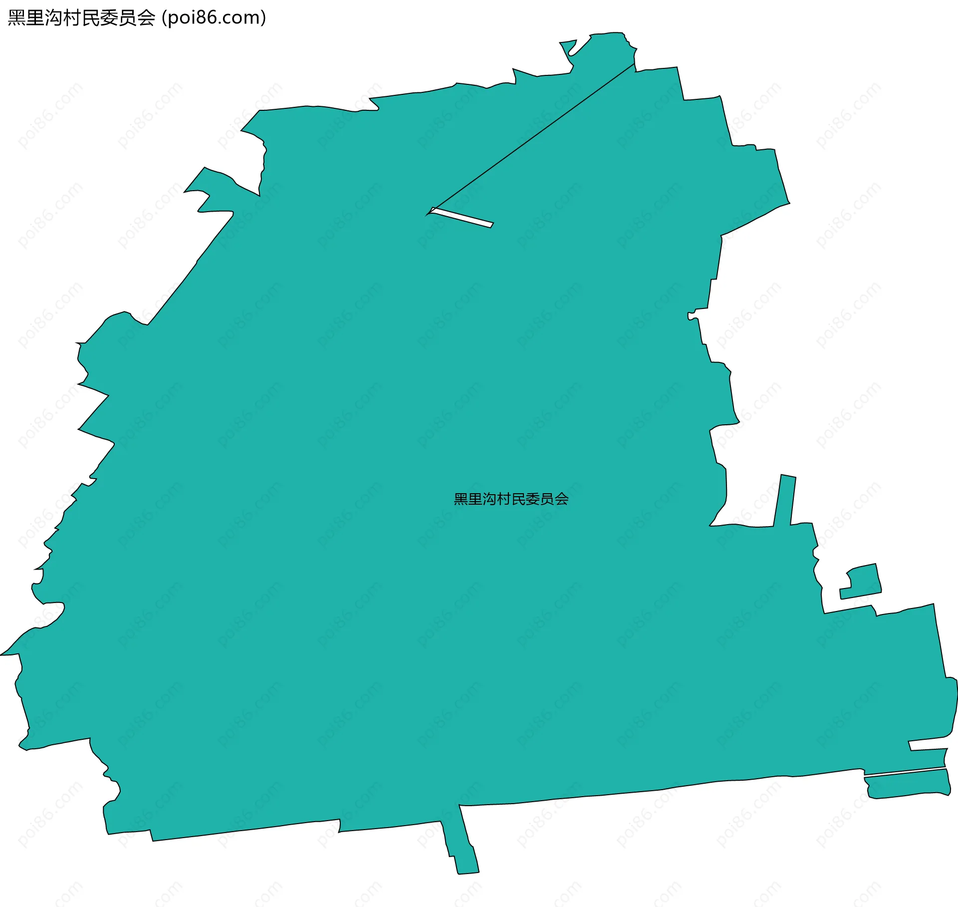 黑里沟村民委员会边界地图