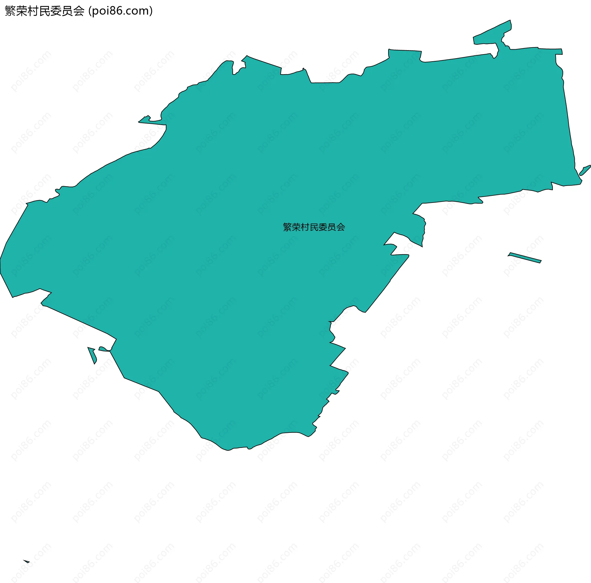 繁荣村民委员会边界地图