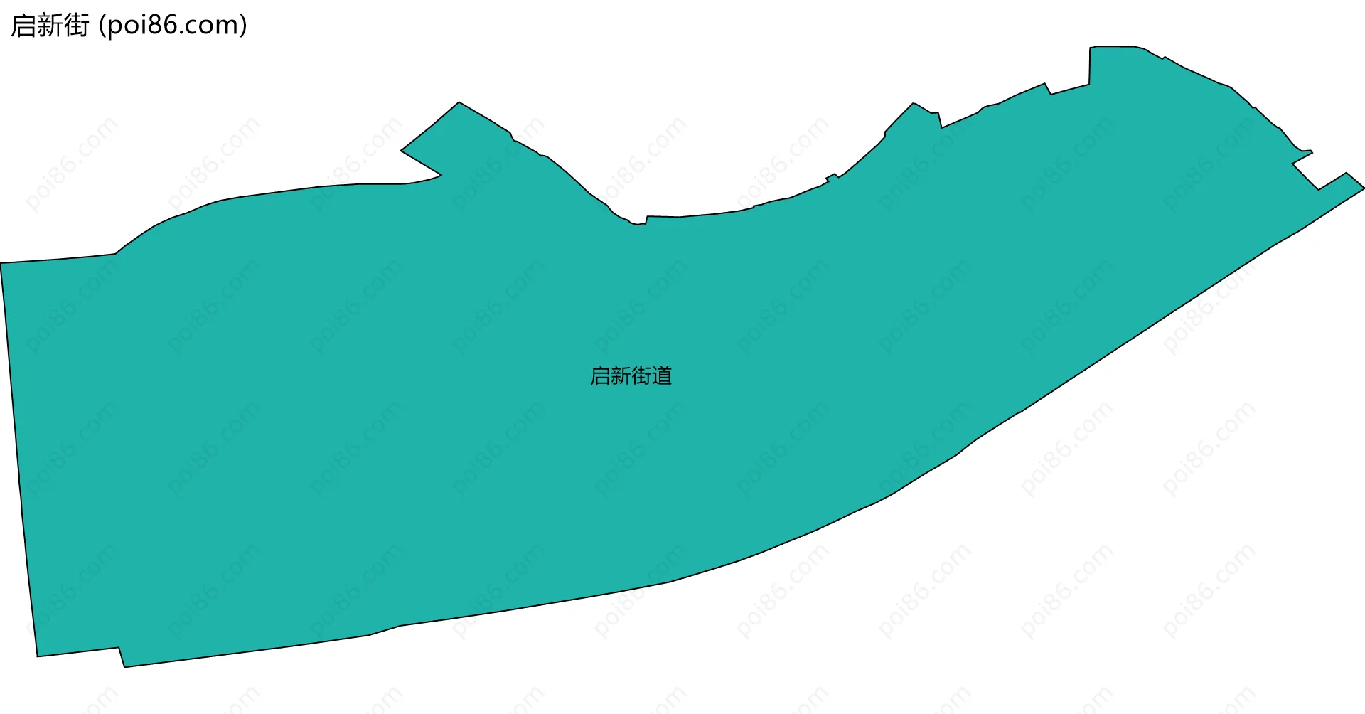 启新街边界地图(五级行政区划)