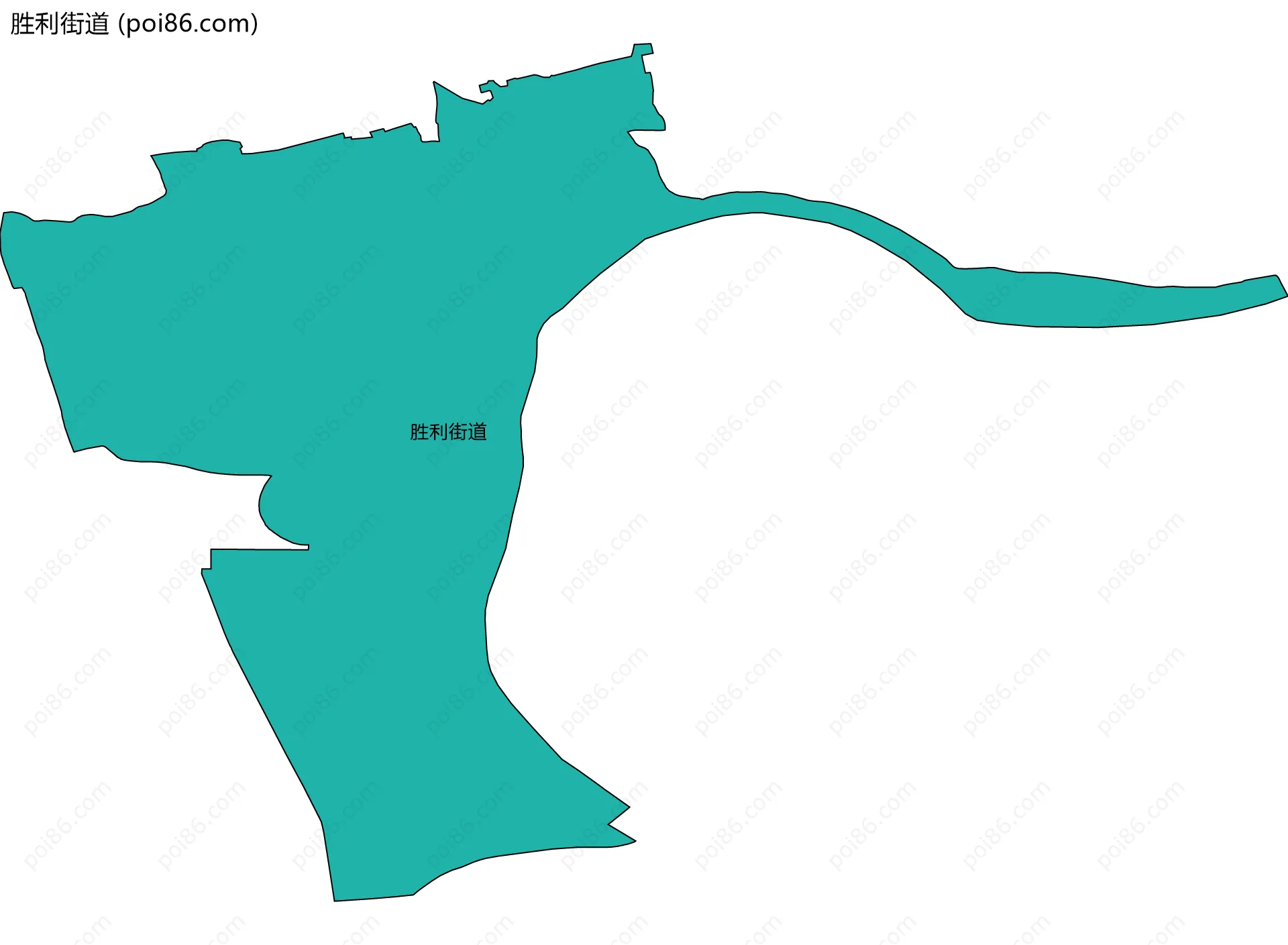 胜利街道边界地图