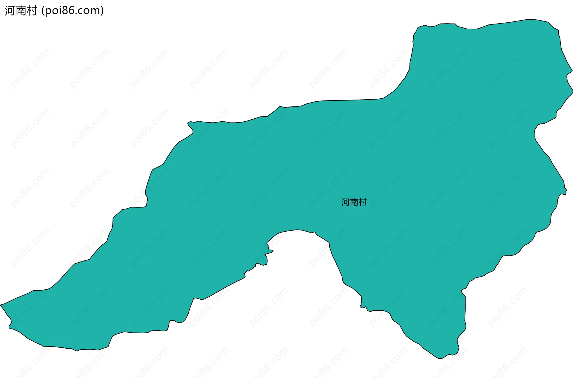 河南村边界地图