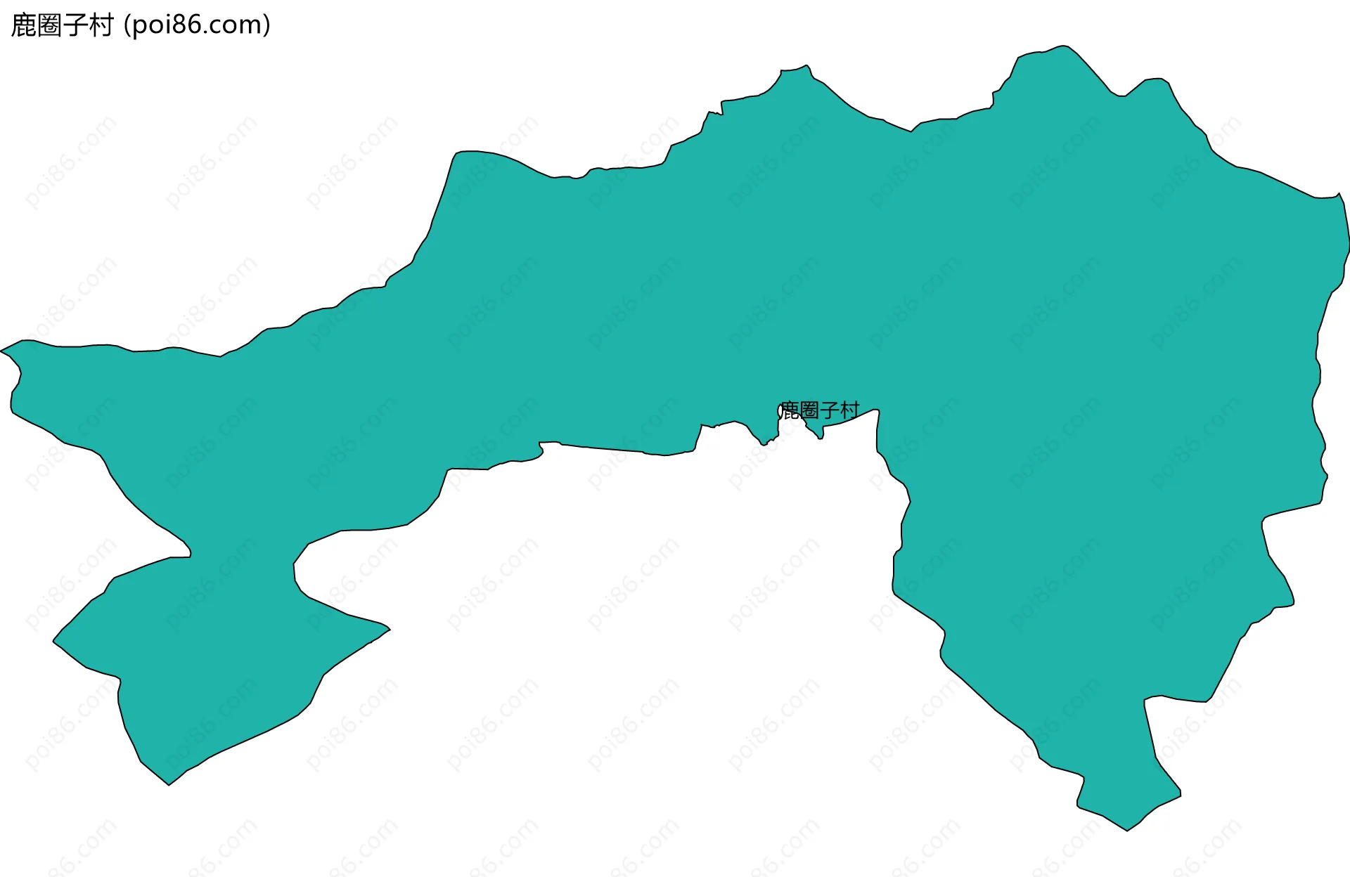 鹿圈子村边界地图