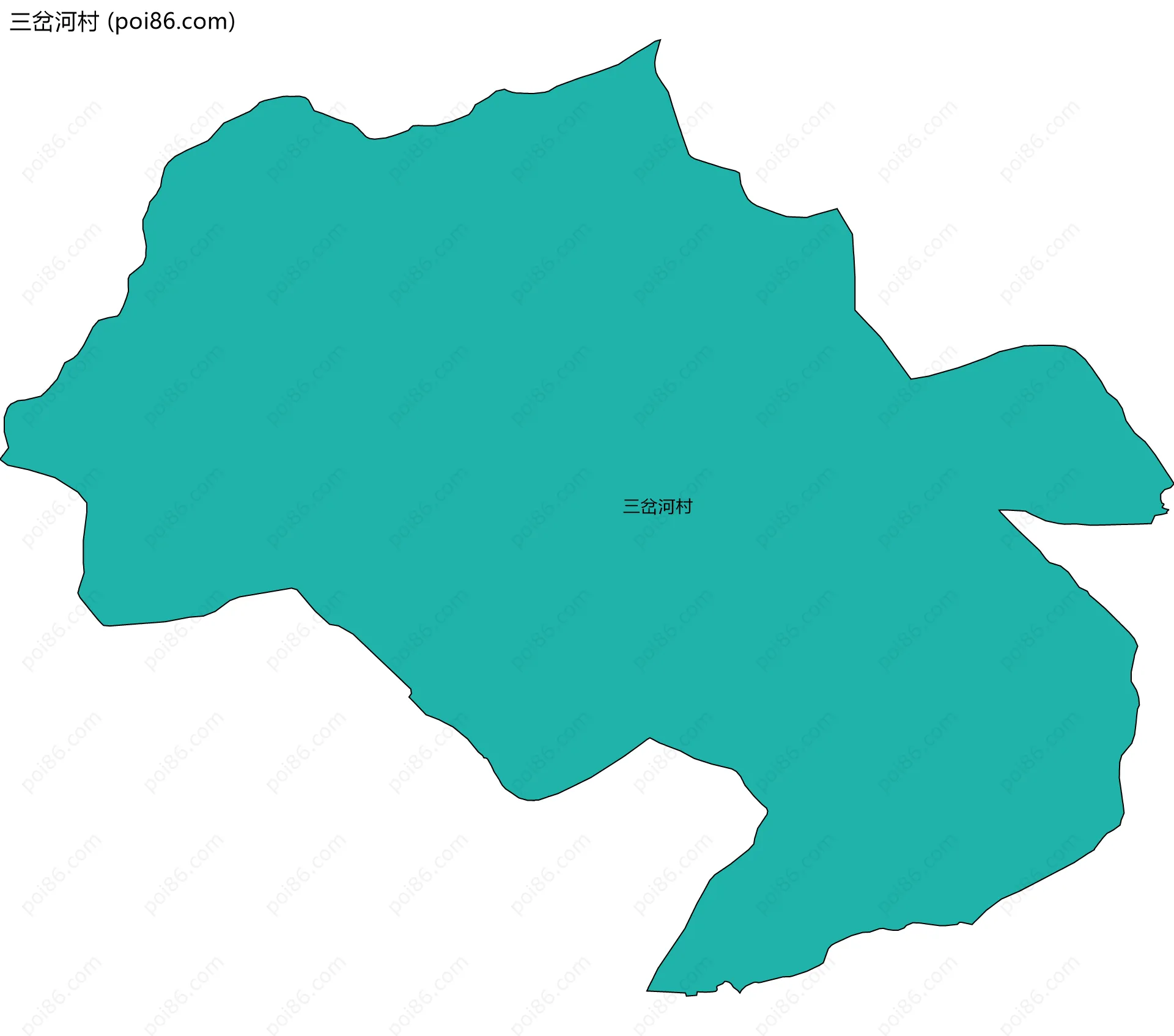 三岔河村边界地图