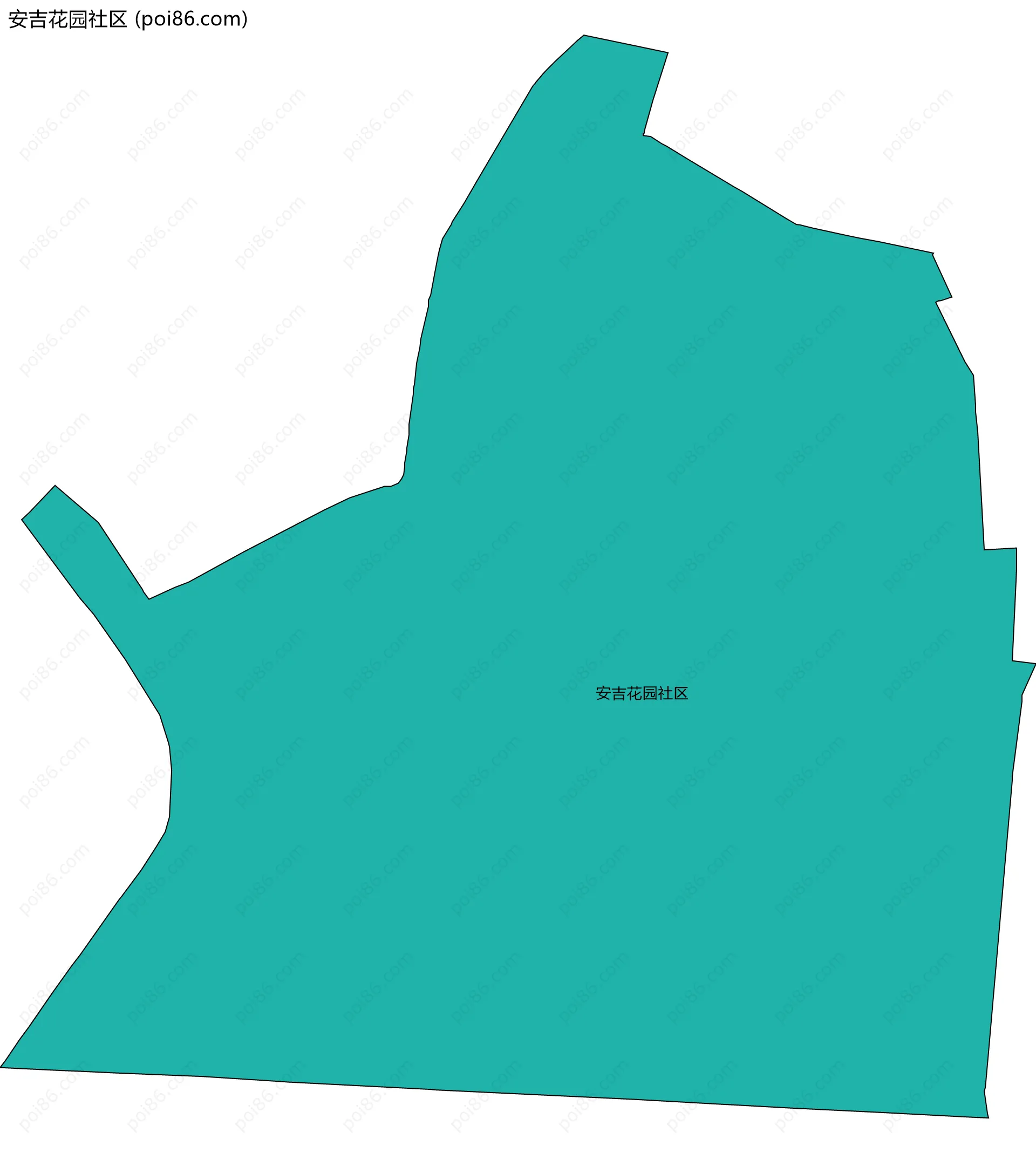 安吉花园社区边界地图