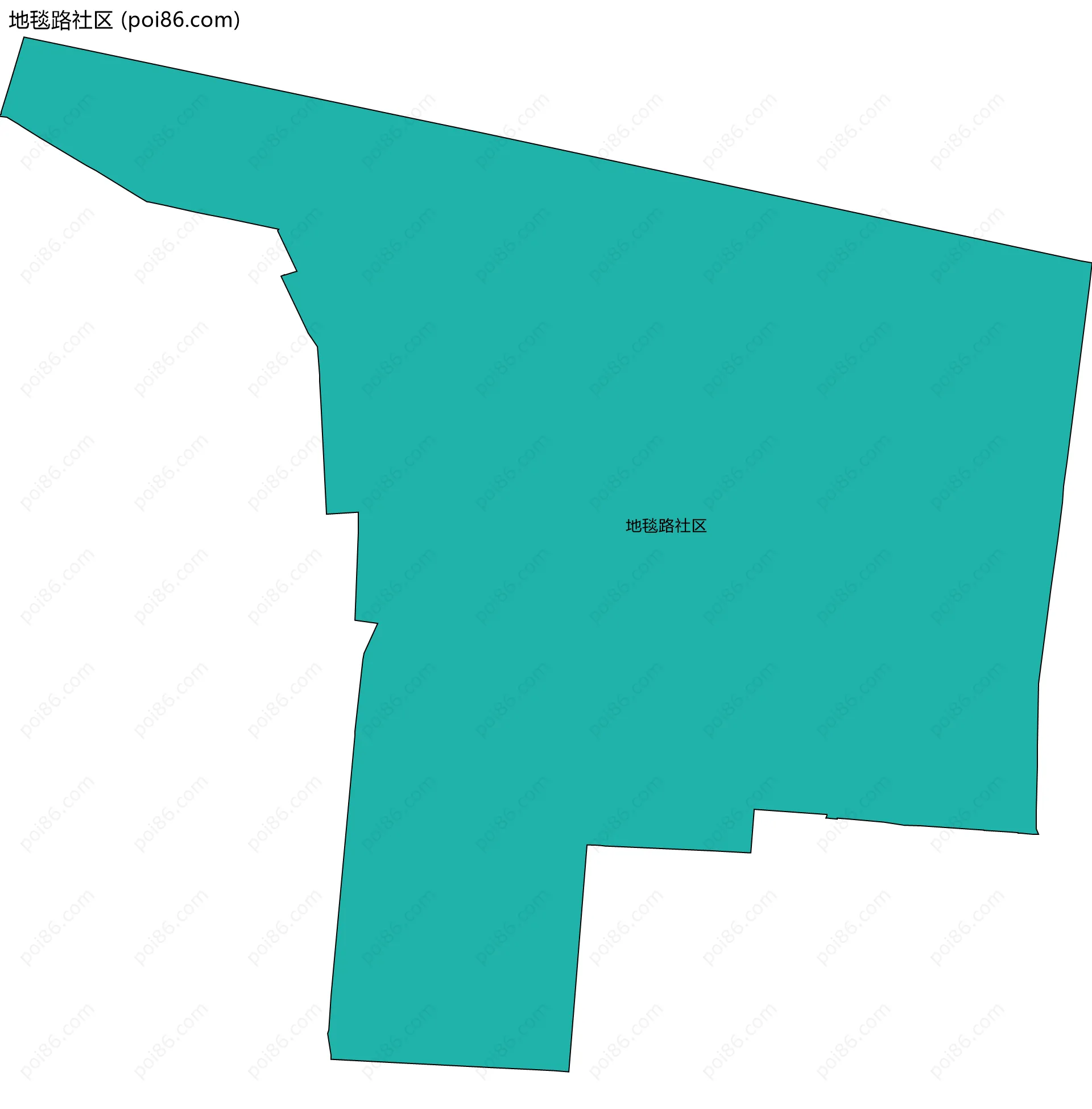 地毯路社区边界地图