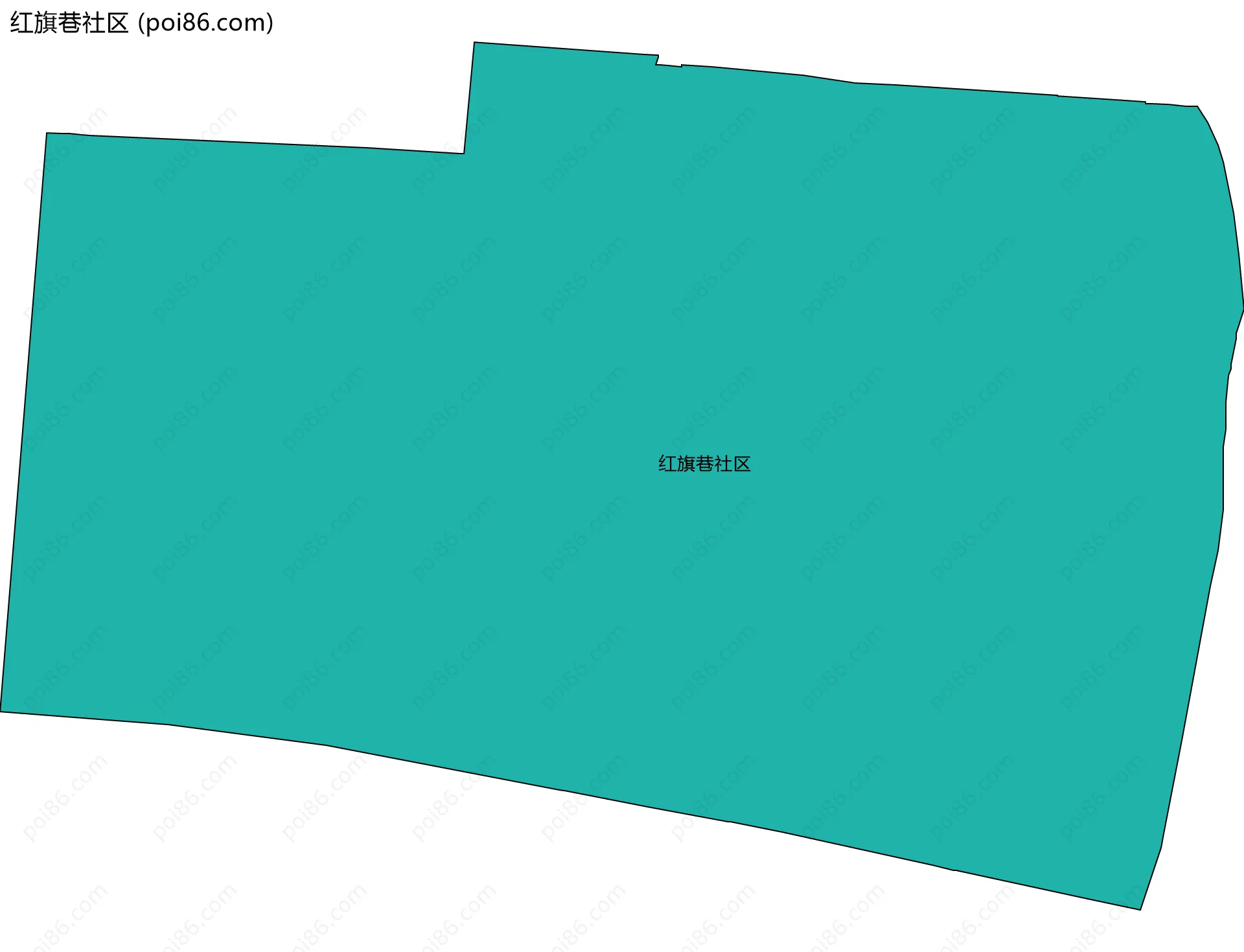 红旗巷社区边界地图