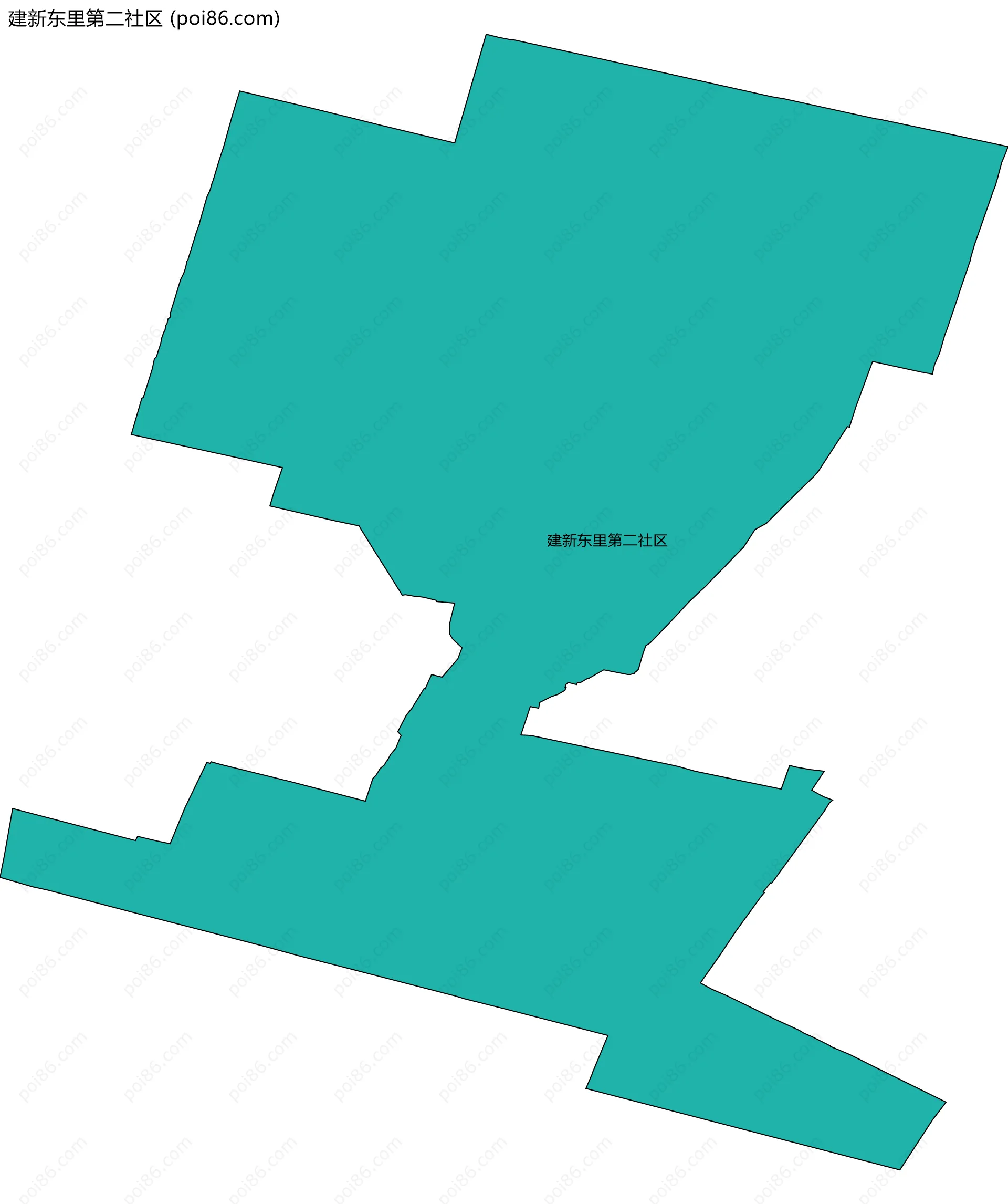 建新东里第二社区边界地图