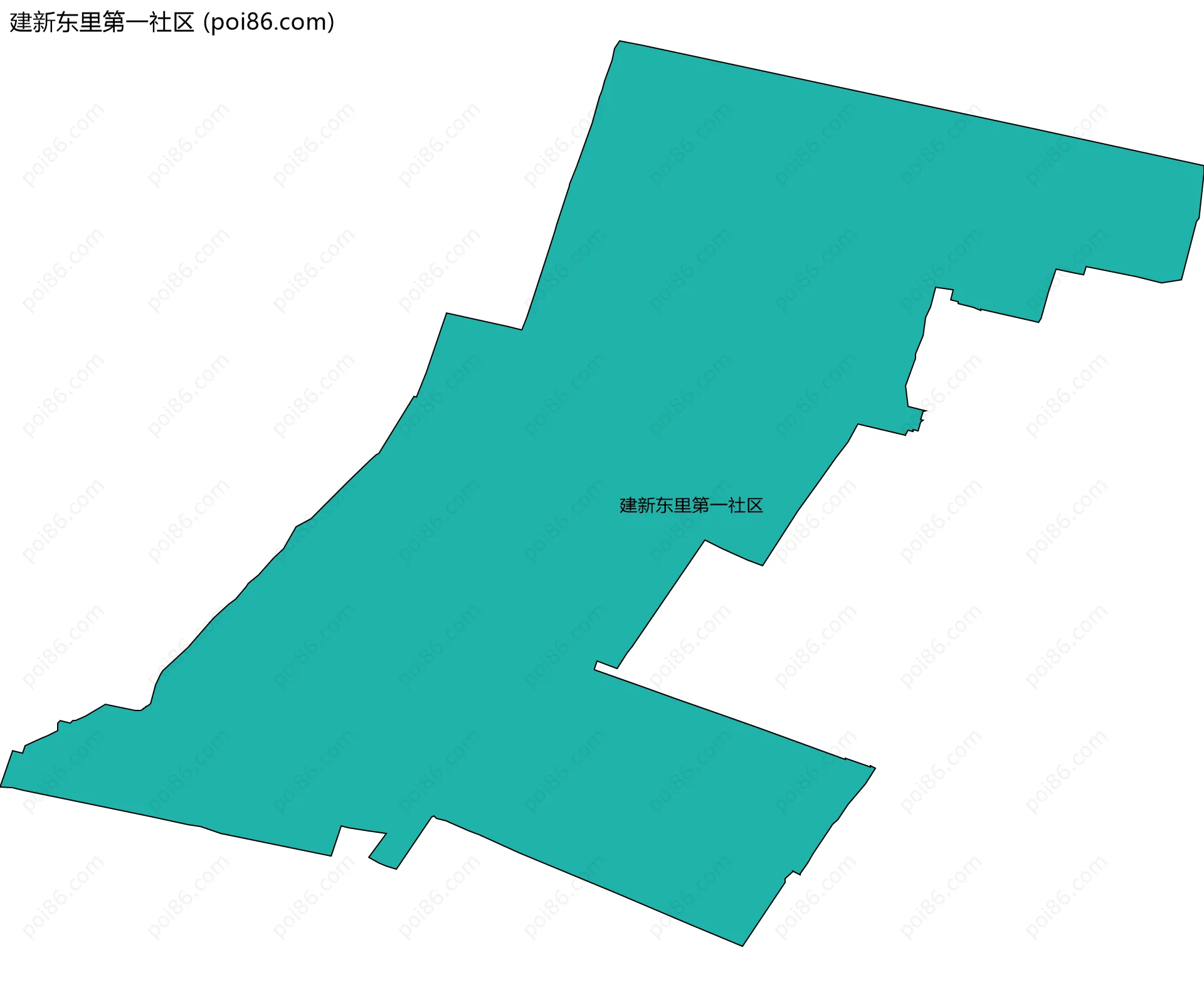 建新东里第一社区边界地图
