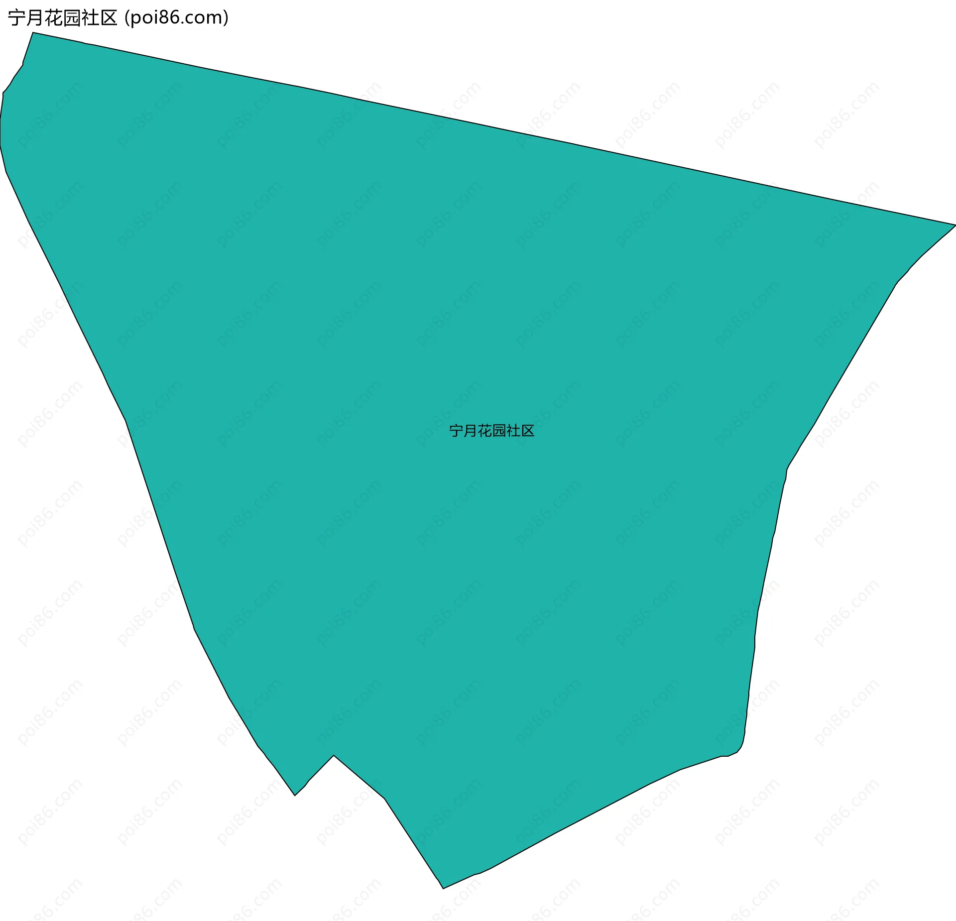 宁月花园社区边界地图