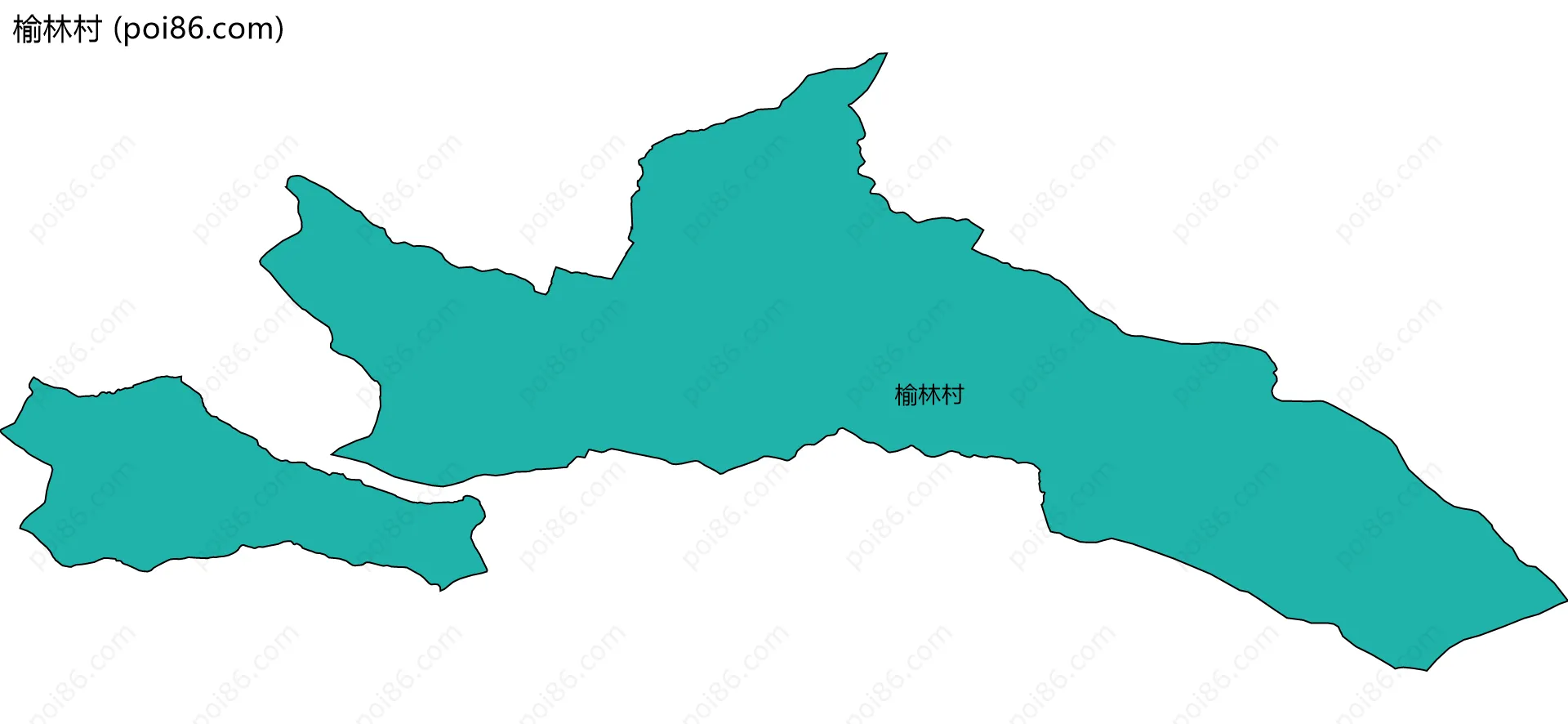 榆林村边界地图