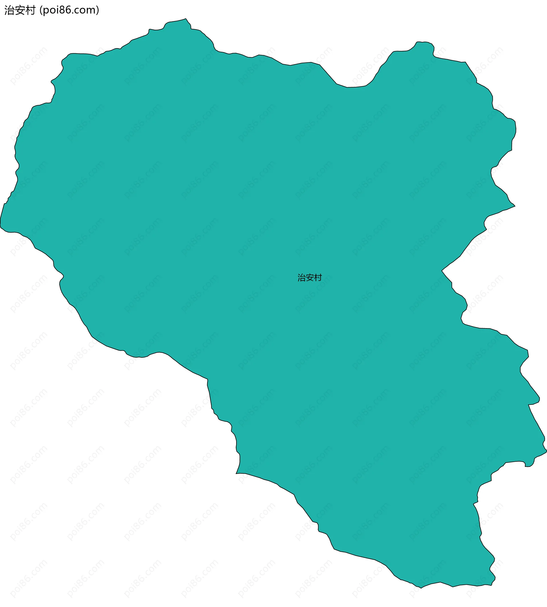 治安村边界地图