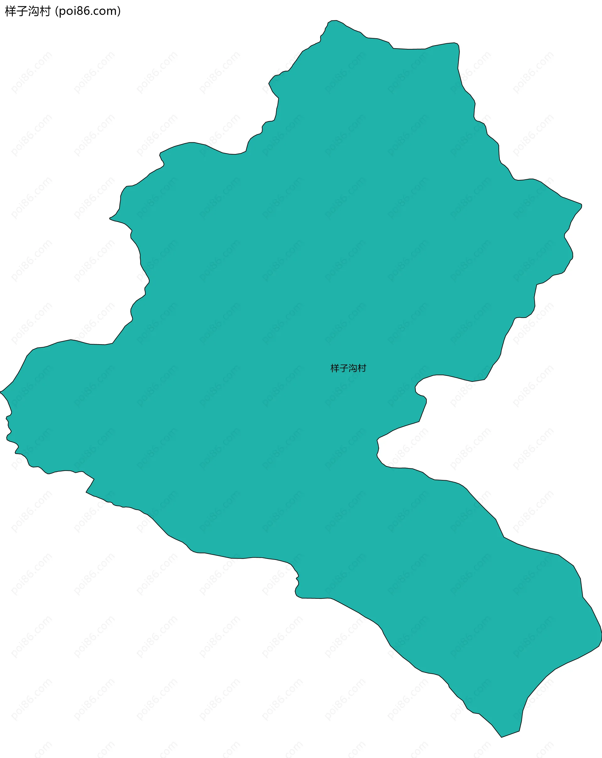 样子沟村边界地图