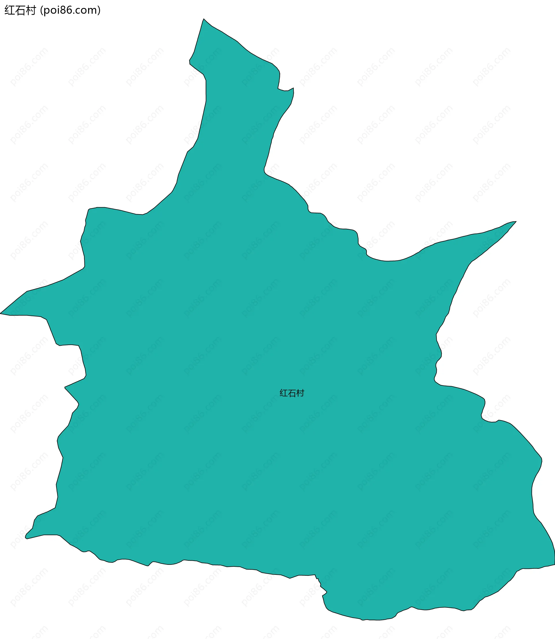 红石村边界地图
