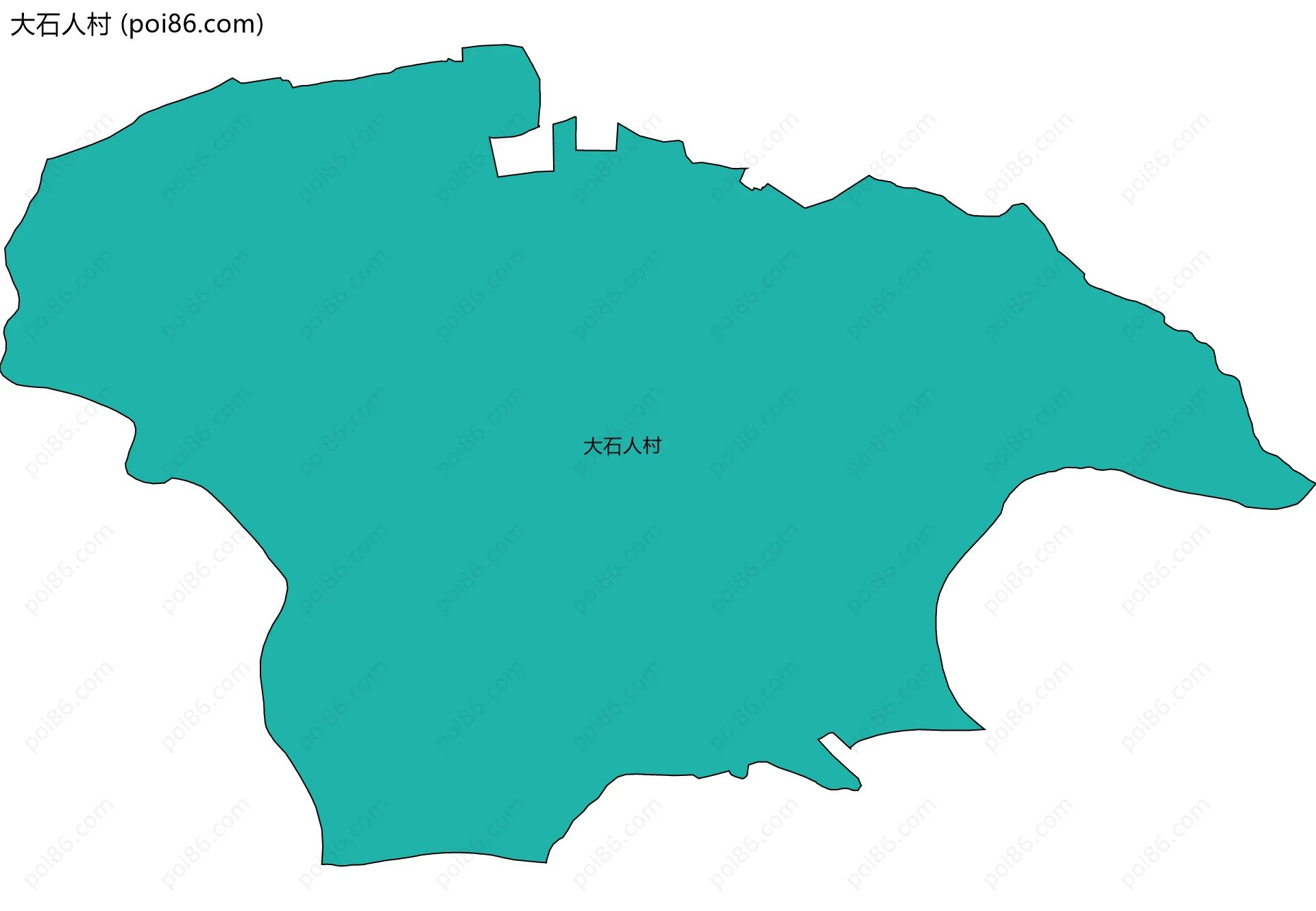 大石人村边界地图