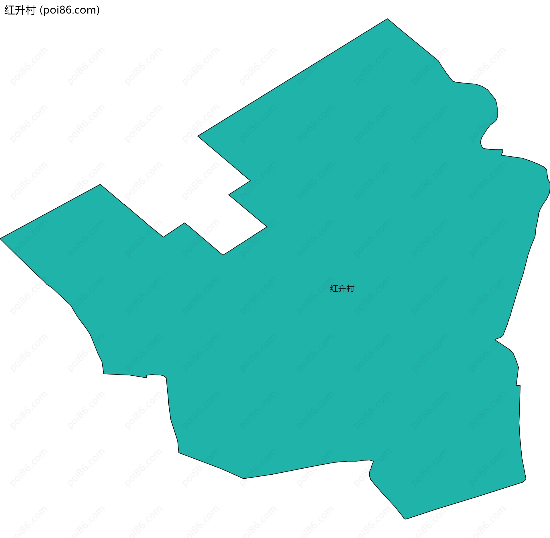 红升村边界地图